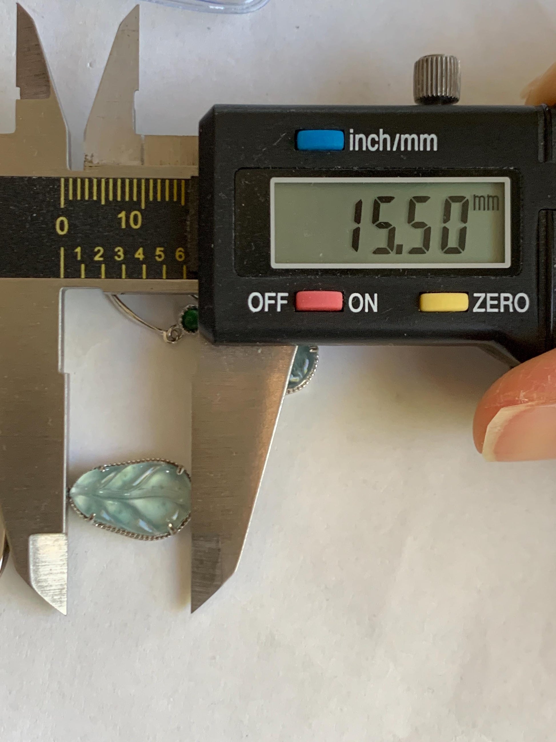 Natural Guatemalan Grade A Icy Highly Translucent Pastel Blue Jade Jadeite Leaf Dangle Earrings Sterling Silver 天然高冰危浅蓝翡翠叶子银耳钩 XYD240E