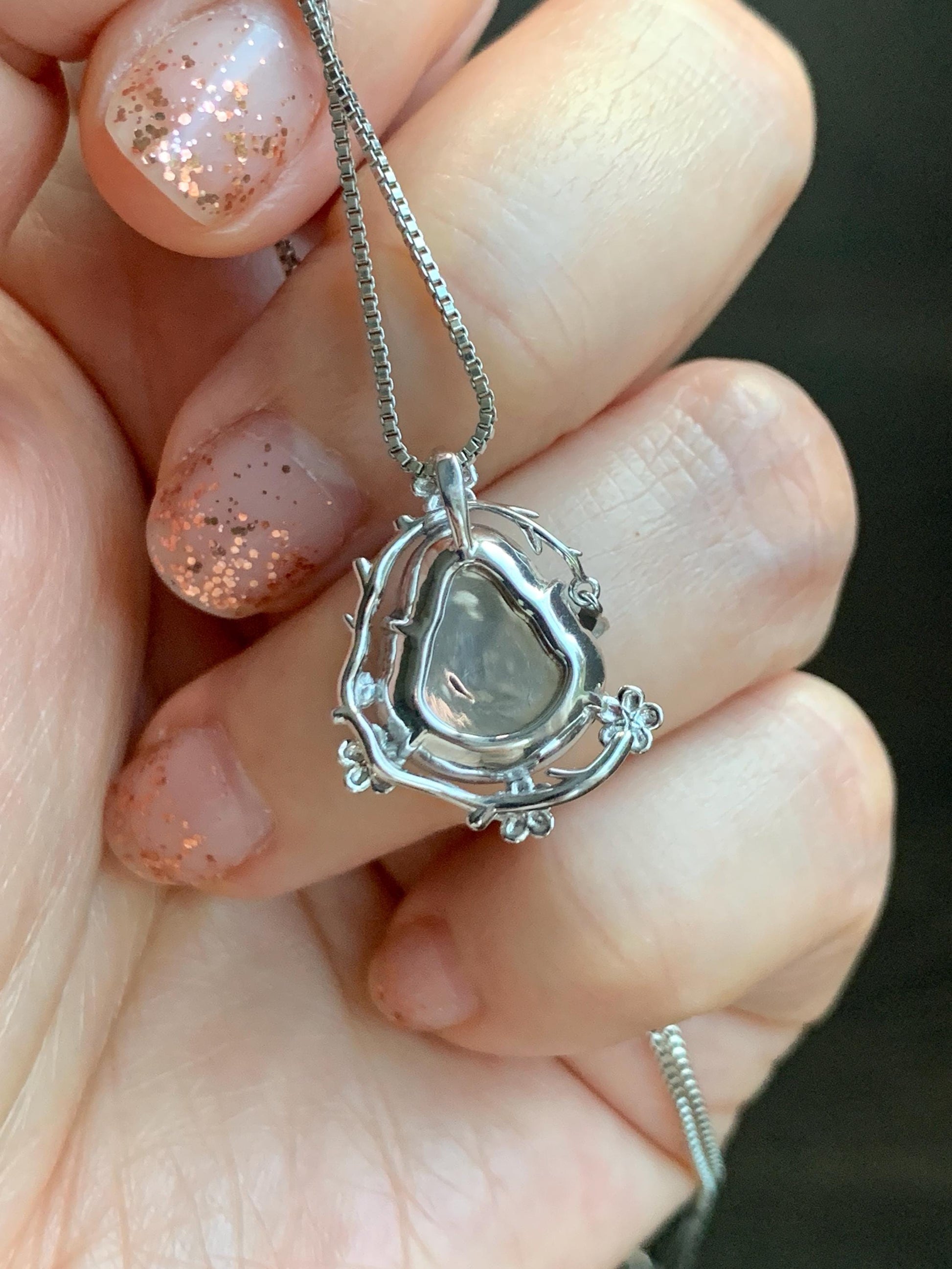 Certified Natural Grade A Guatemalan Icy Translucent Dusty Blue Jade Jadeite Buddha Petite Pendant Sterling Silver 3.12g 天然冰胶危蓝翡翠佛公镶嵌吊坠 162
