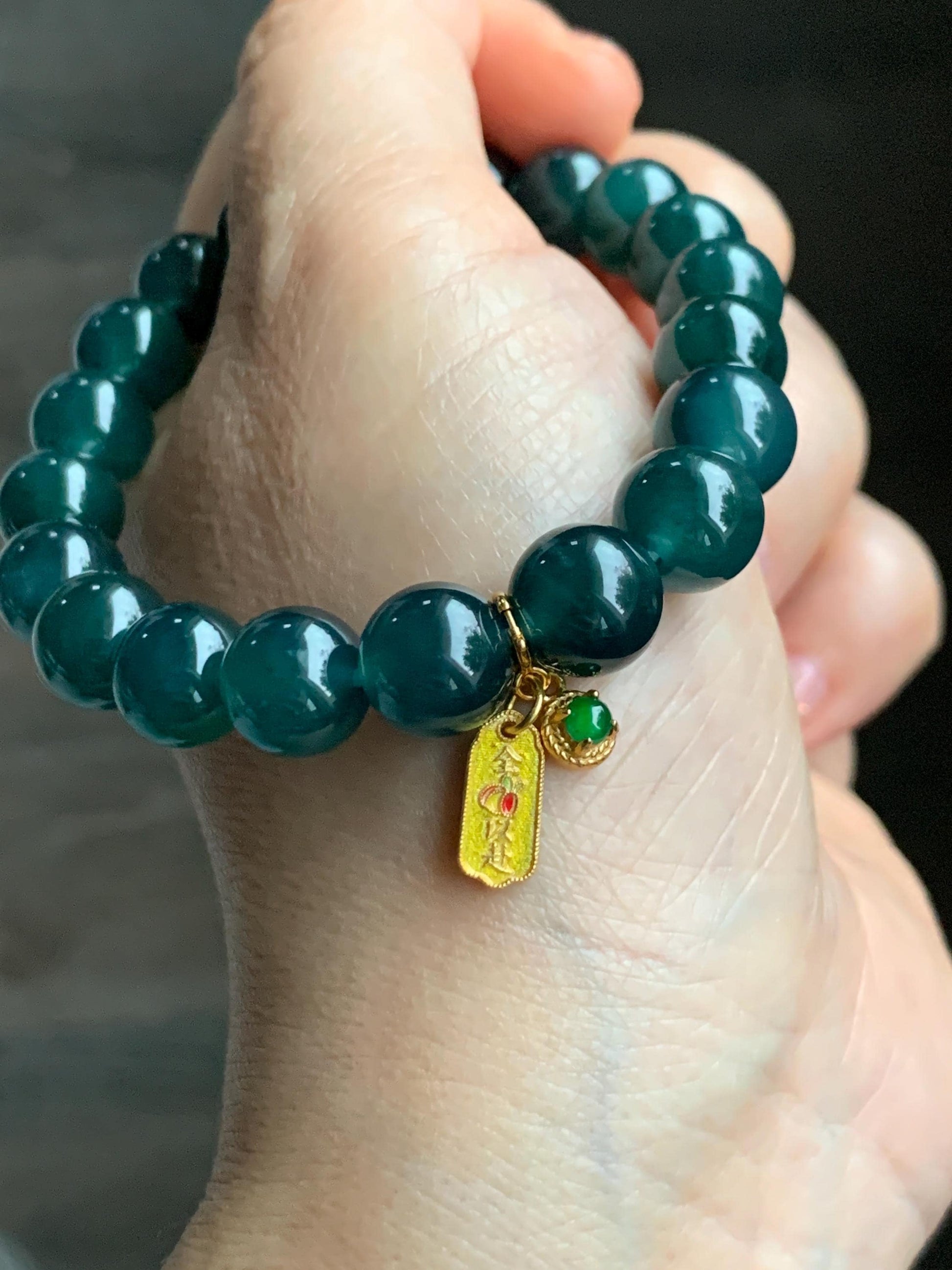 Natural Grade A Guatemalan Icy Translucent Vibrant Green Jade Jadeite Enamel Petite Charm Pendant Sterling Silver 天然冰危绿翡翠小潘多拉吊坠 WPD480