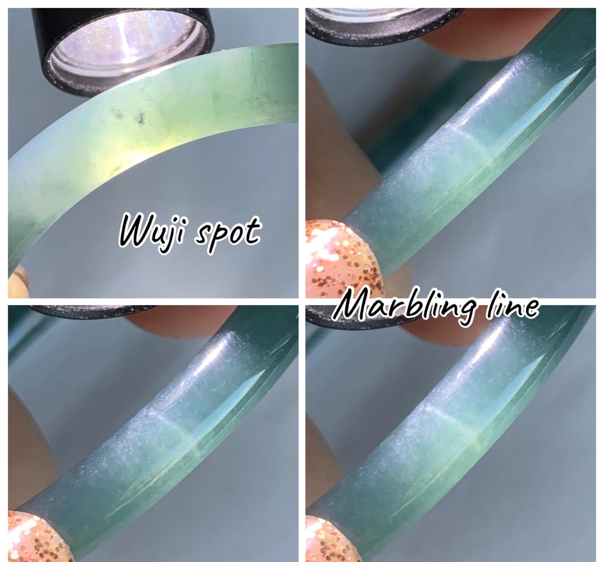 Certified Natural Grade A Guatemalan Icy Translucent Dusty Teal Blue Jade Jadeite Slim Bangle Bracelet 54.3mm 6.7” 天然冰危晴蓝翡翠细圆条手镯 476