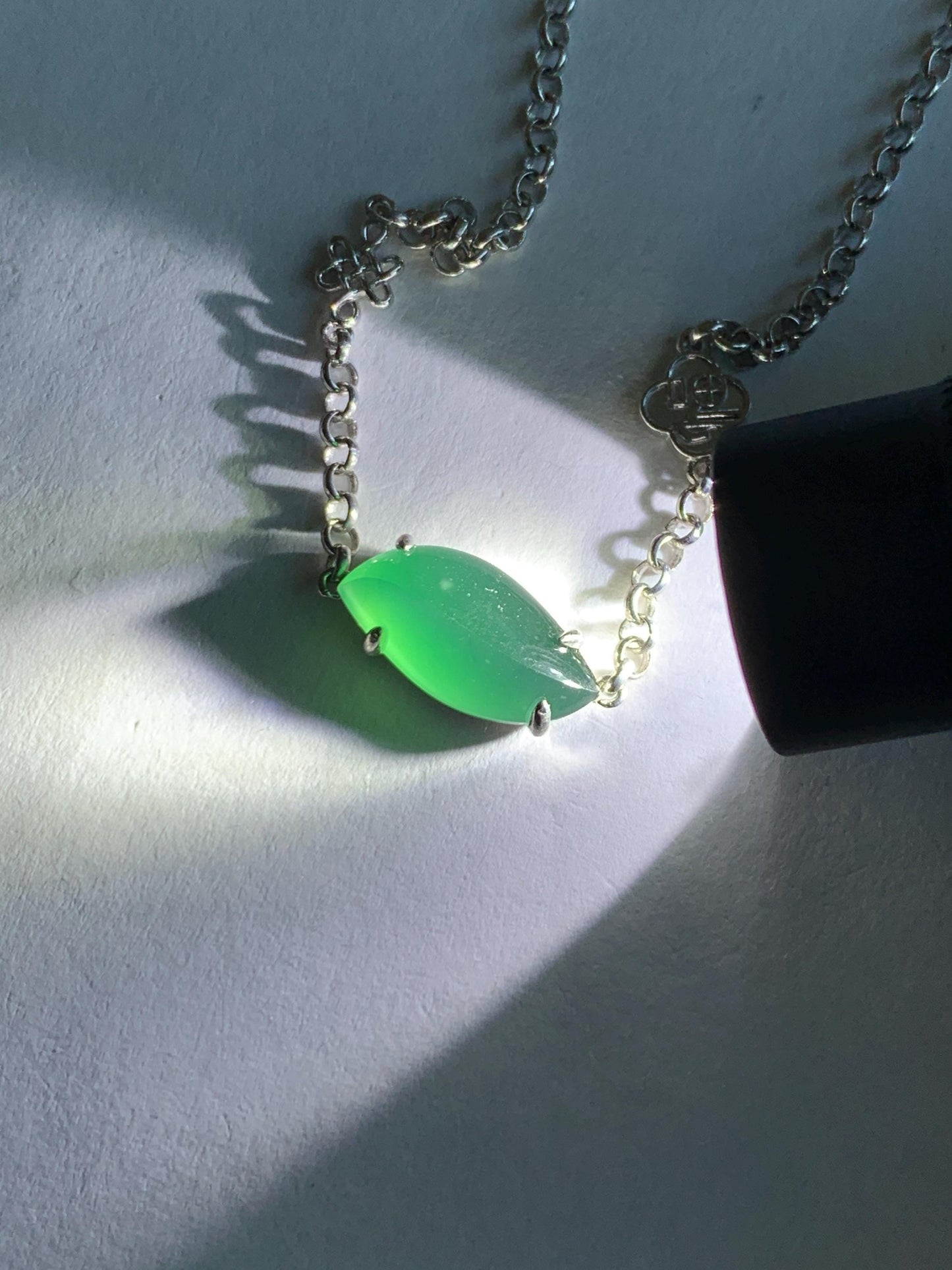 Certified Natural Grade A Guatemalan Icy Translucent Rich Green Horse Eye Jade Jadeite Bracelet Sterling Silver 6.5-7.75” 天然冰危绿翡翠马眼手链 166