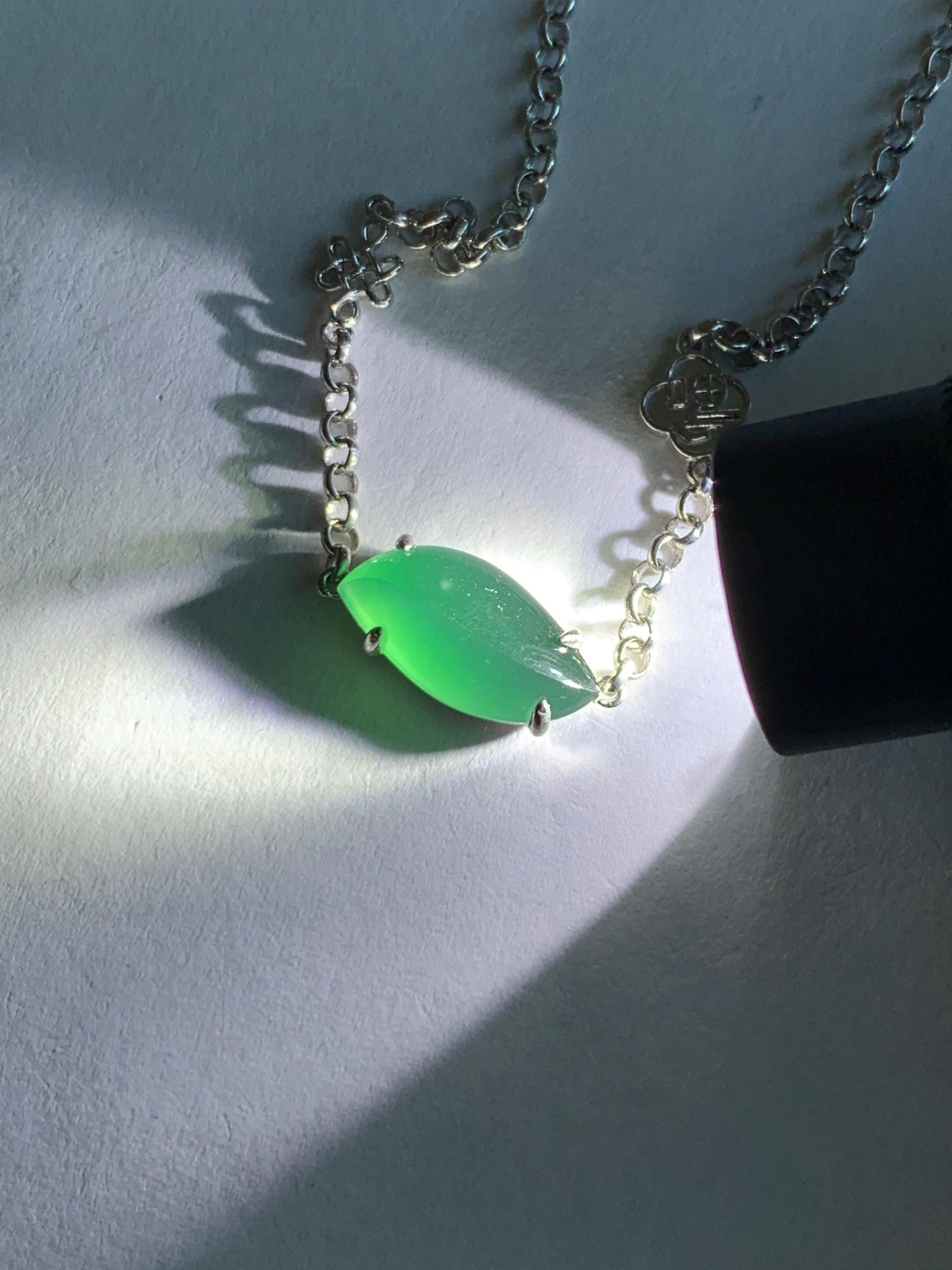 Certified Natural Grade A Guatemalan Icy Translucent Rich Green Horse Eye Jade Jadeite Bracelet Sterling Silver 6.5-7.75” 天然冰危绿翡翠马眼手链 166