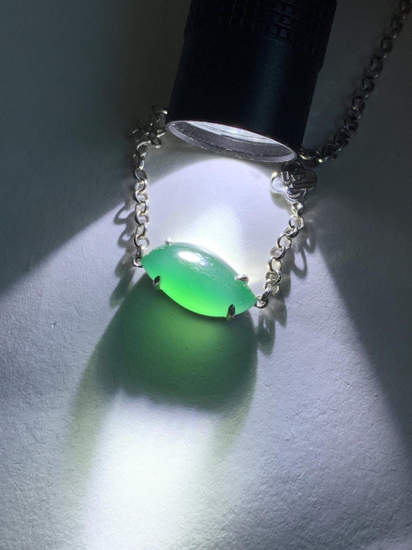 Certified Natural Grade A Guatemalan Icy Translucent Rich Green Horse Eye Jade Jadeite Bracelet Sterling Silver 6.5-7.75” 天然冰危绿翡翠马眼手链 166