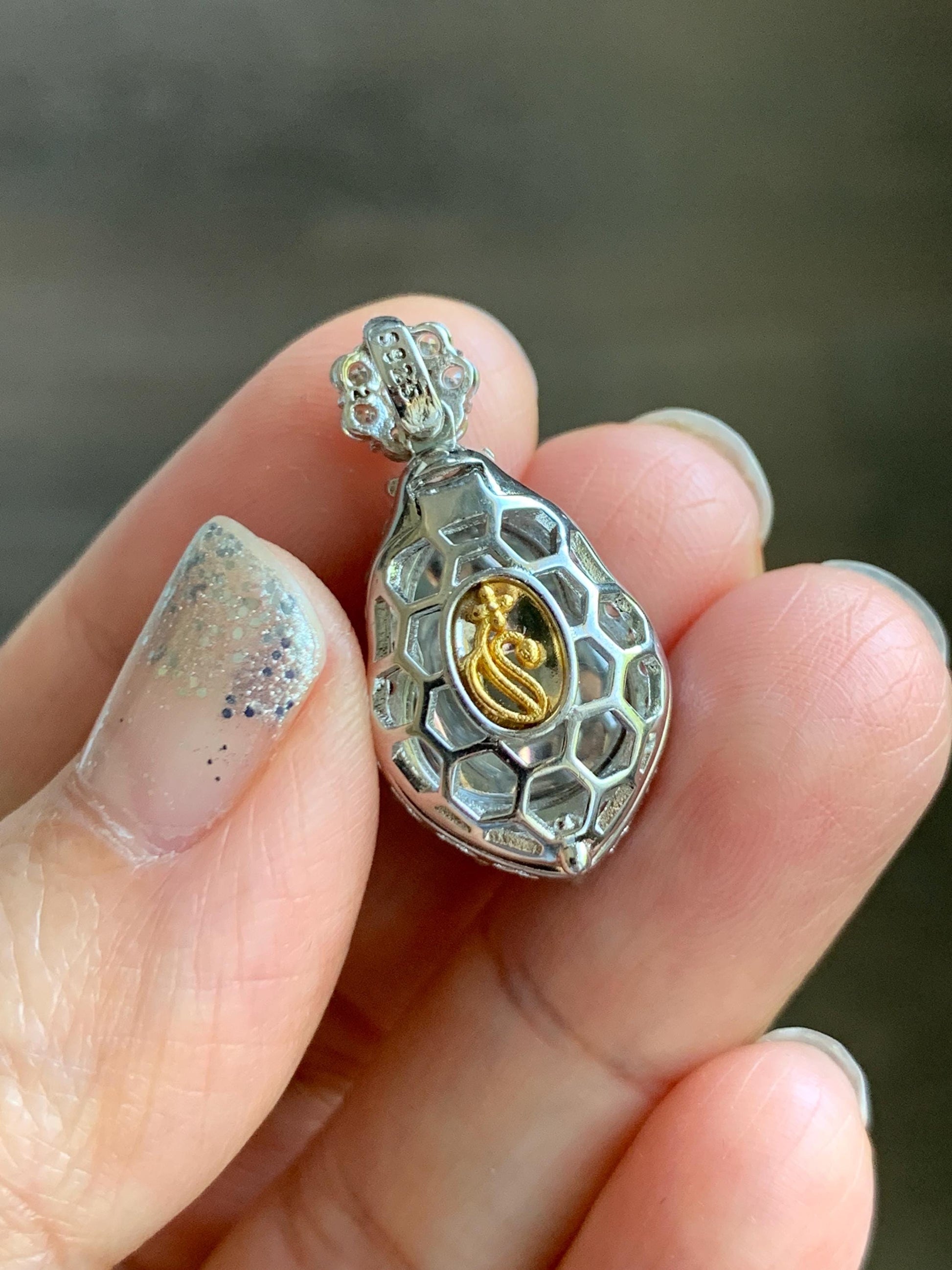 Natural Grade A Guatemalan Icy Translucent Vibrant Green Jade Jadeite Gourd Hulu Pendant Sterling Silver 4g 天然冰危绿翡翠葫芦吊坠 XMH330B