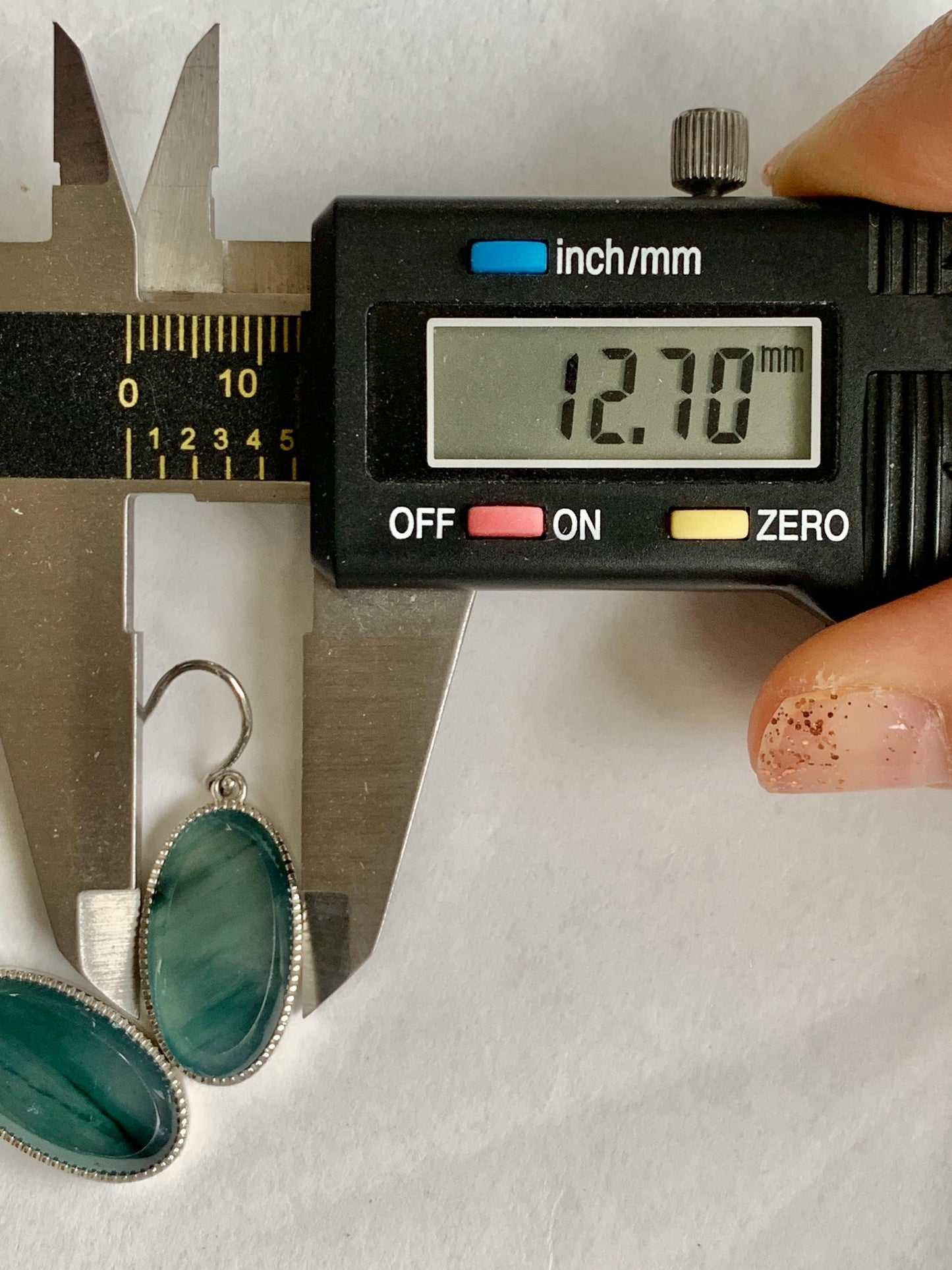 Certified Natural Grade A Guatemalan Icy Translucent Teal Green Marbled Jade Jadeite Oval Dangle Earrings Sterling Silver 天然冰危飘绿翡翠银镶耳钩 178