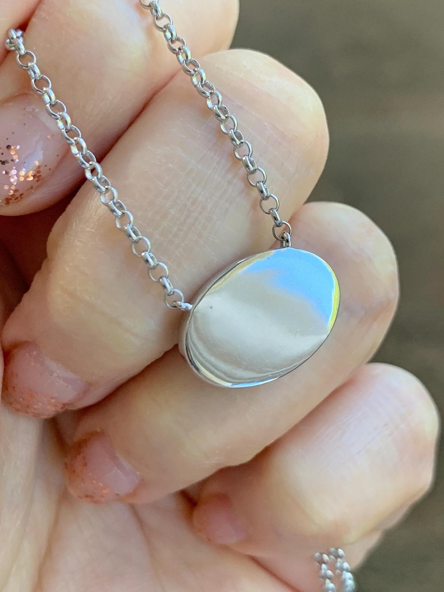 Certified Natural Grade A Guatemalan Icy Translucent Rich Green Jade Jadeite Solitaire Pendant Necklace Sterling Silver 天然冰危深绿翡翠大蛋面锁骨链 171
