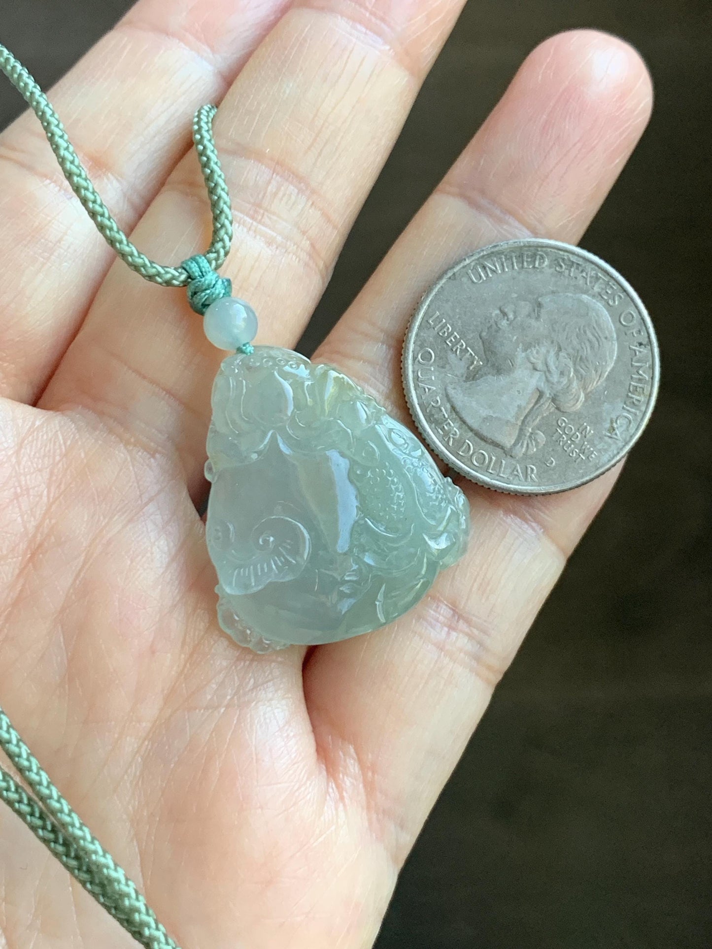 Certified Natural Grade A Icy Translucent Jadeite Lotus Flower Goldfish Ping An Kou Donut Pendant Rope Necklace 天然老种冰胶晴底翡翠莲花鱼平安扣吊坠项链 1694
