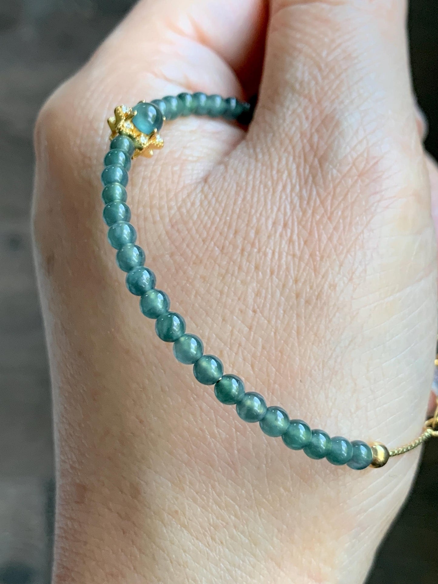 Natural Grade A Guatemalan Icy Translucent Teal Blue Jade Jadeite Wire Bangle Bracelet Sterling Silver Adjustable 天然冰危蓝绿翡翠潘多拉针式银手链 WLW143