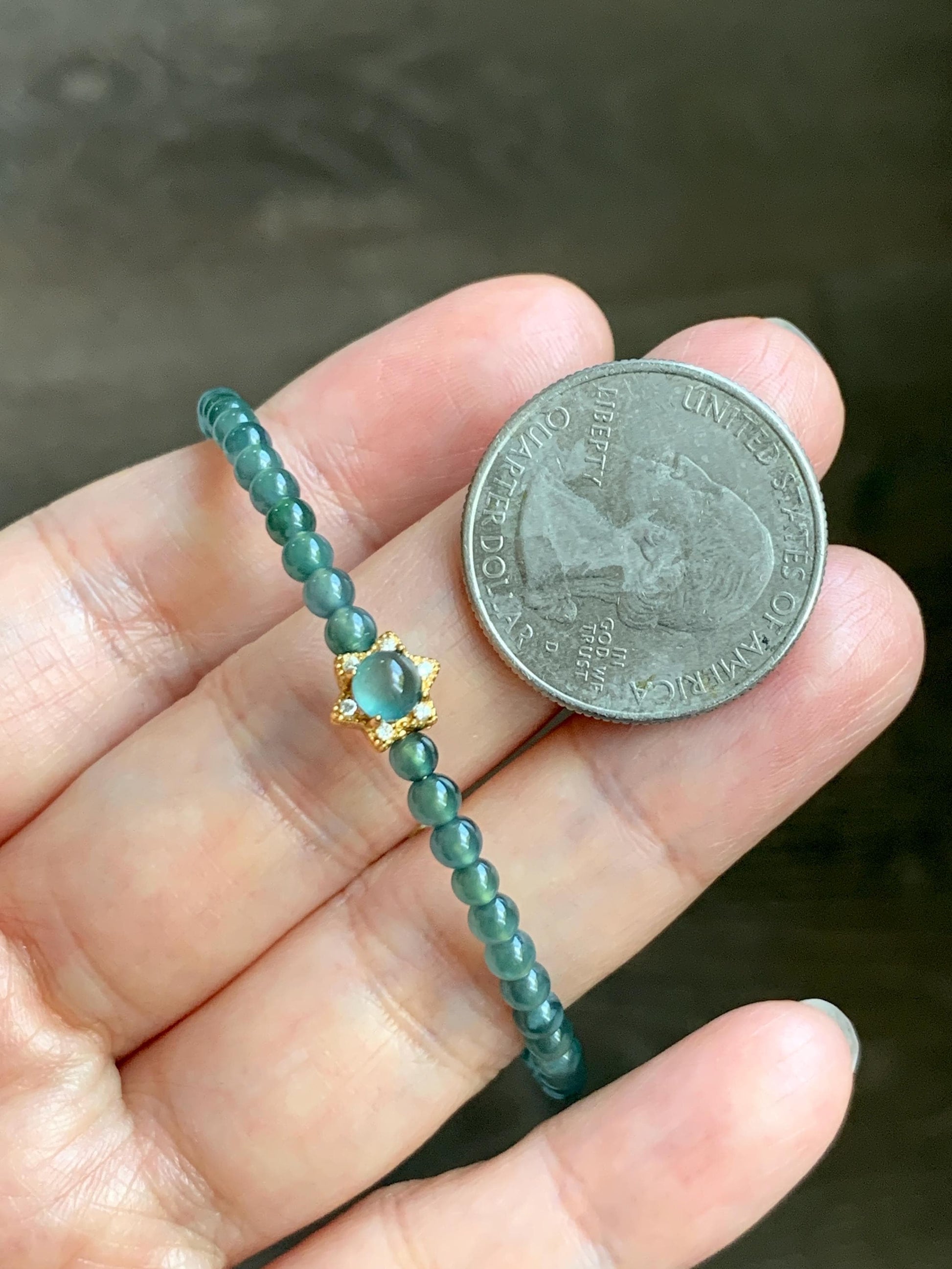 Natural Grade A Guatemalan Icy Translucent Teal Blue Jade Jadeite Wire Bangle Bracelet Sterling Silver Adjustable 天然冰危蓝绿翡翠潘多拉针式银手链 WLW143