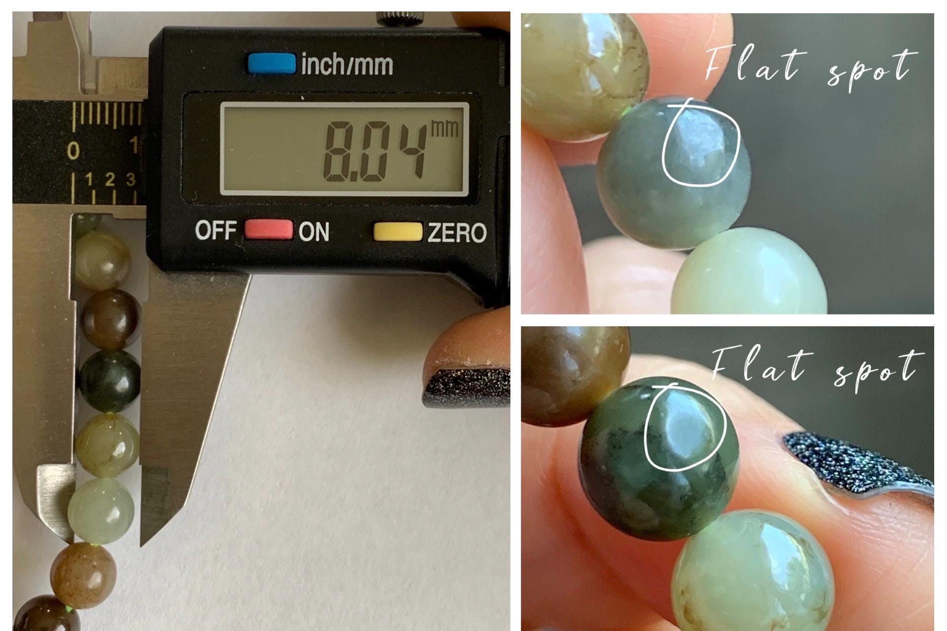 Natural Nephrite Jade Multicolored Translucent Round Beads Beaded Bracelet Stretchy 8mm 6.75” 18g 天然和田玉多宝圆珠手串 HTXDB98