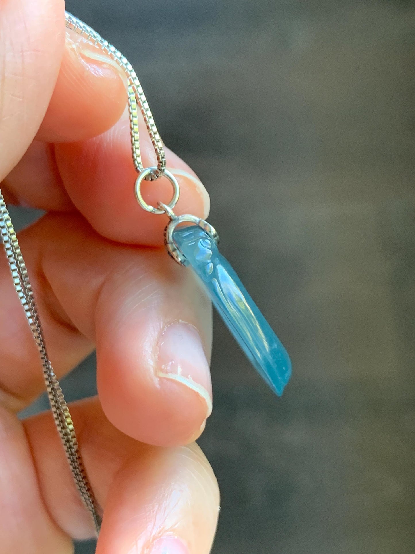 Natural Grade A Guatemalan Icy Highly Translucent Dusty Blue Jade Jadeite Lucky Coin Fu Bei Pendant Sterling Silver 天然冰危蓝紫翡翠福贝吊坠 FBW68B