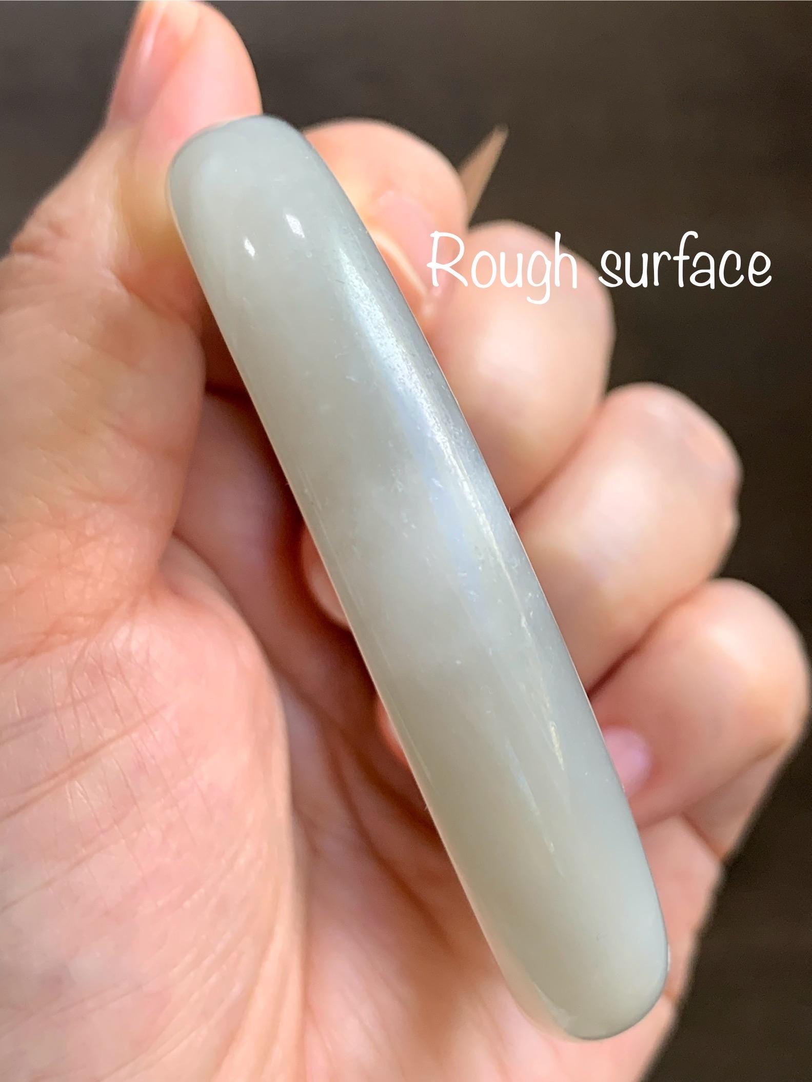 Certified Natural Nephrite Jade Translucent Light Gray Bangle Bracelet 56.8mm 7” 70.2g 天然和田玉烟灰手镯 066