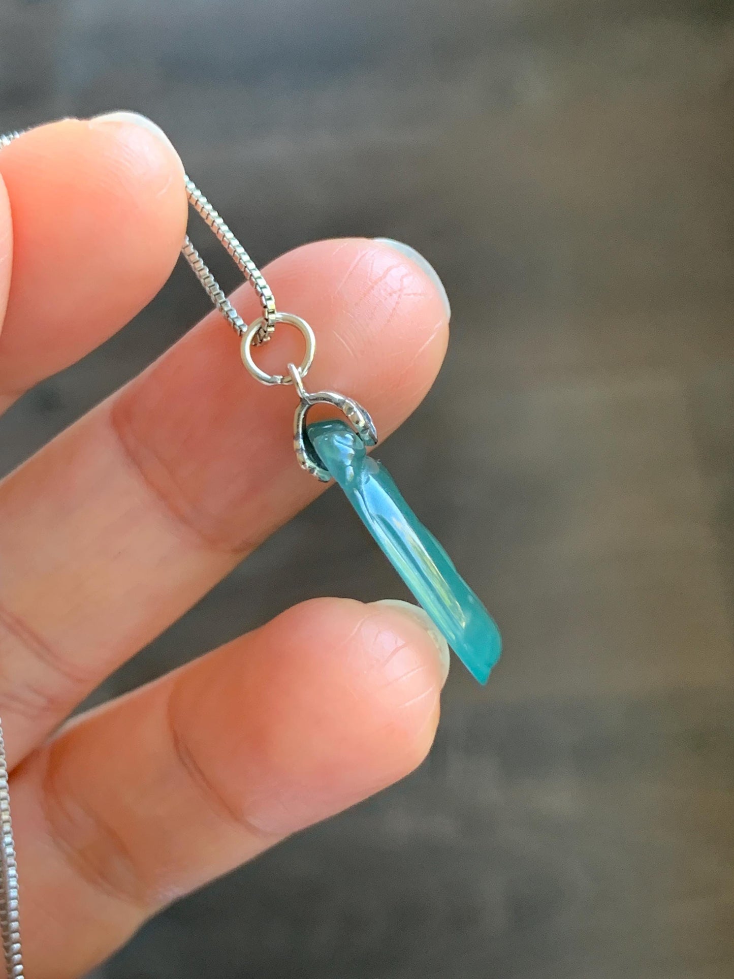 Natural Grade A Guatemalan Icy Highly Translucent Teal Green Jade Jadeite Lucky Coin Fu Bei Pendant Sterling Silver 天然冰胶危老种晴绿翡翠福贝吊坠 FBW68C