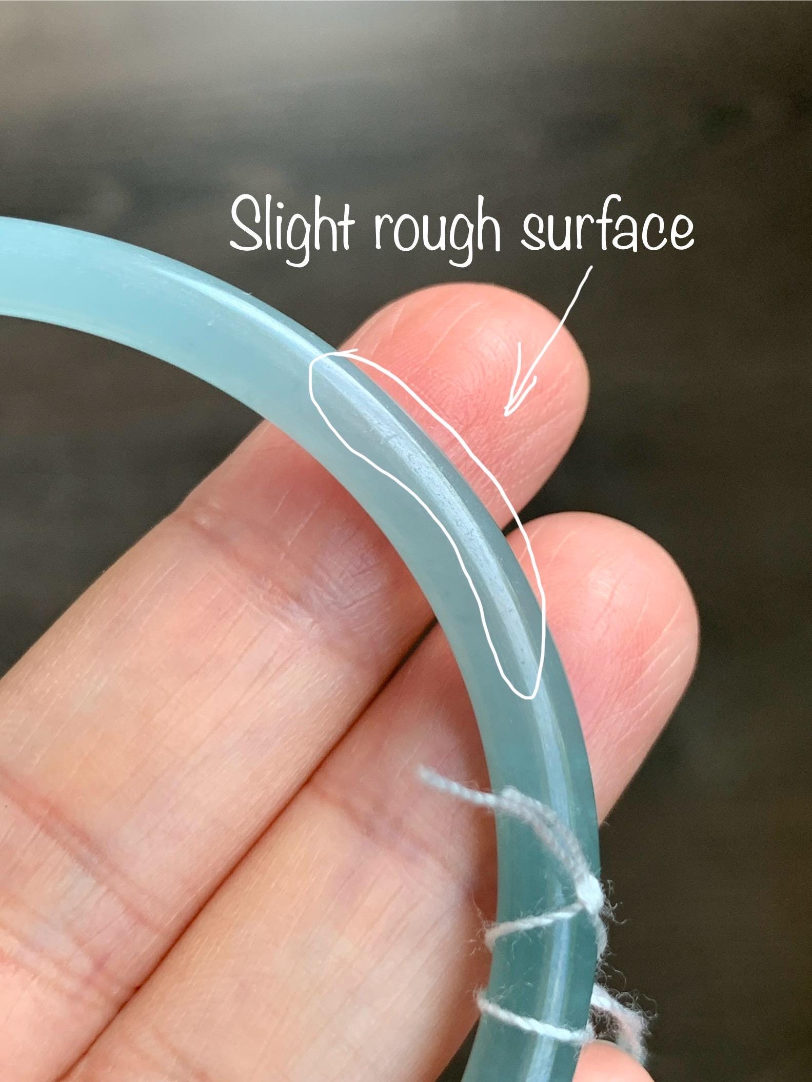 Certified Natural Grade A Guatemalan Icy Translucent Light Dusty Teal Blue Jade Jadeite Bangle Bracelet 57.6mm 7.12" 天然冰危浅蓝绿翡翠圆条手镯 078