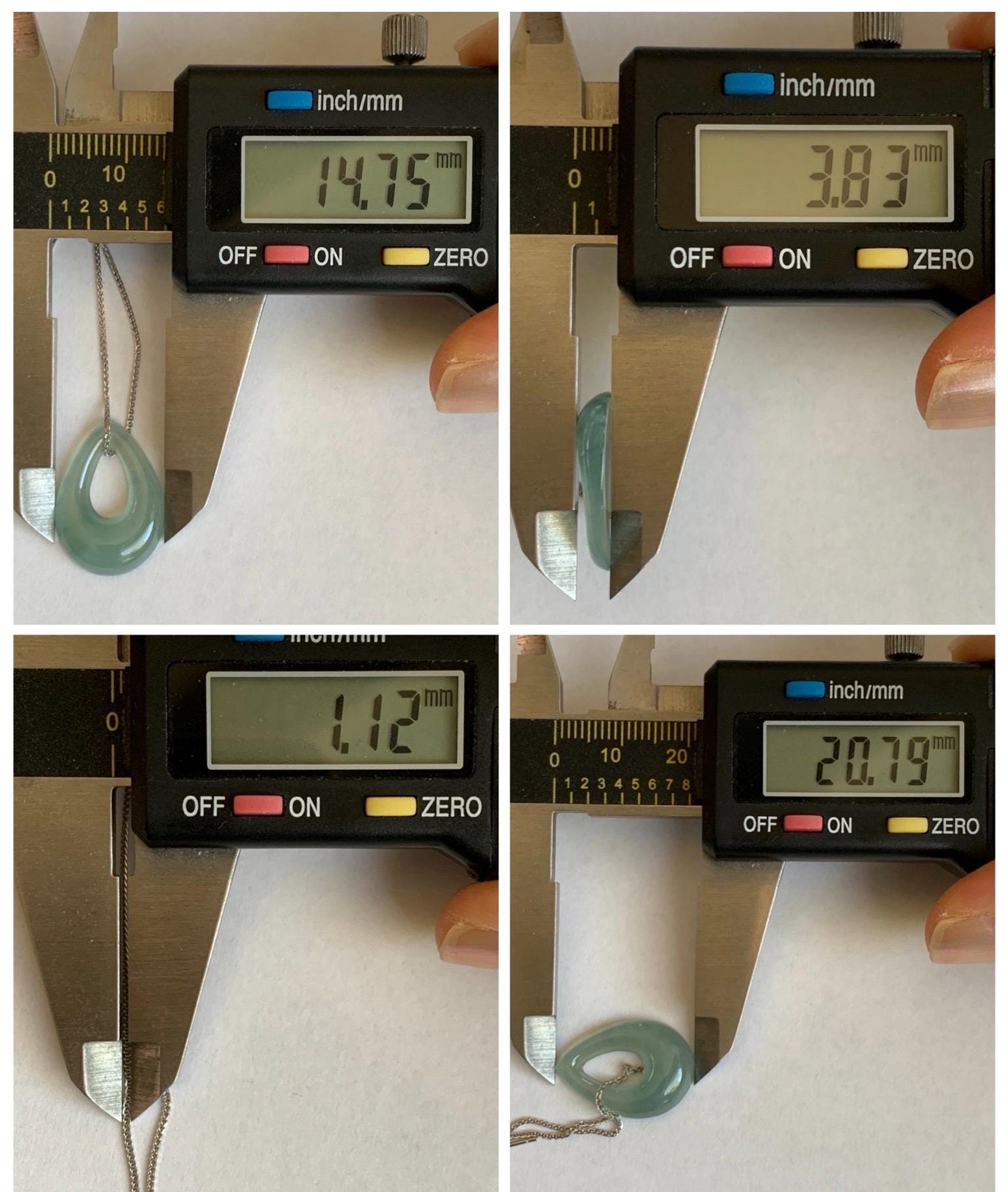 Natural Grade A Guatemalan Icy Translucent Light Teal Jade Jadeite Teardrop Pendant Necklace Sterling Silver 17” 天然冰危浅蓝起光翡翠水滴项链 WSD88B