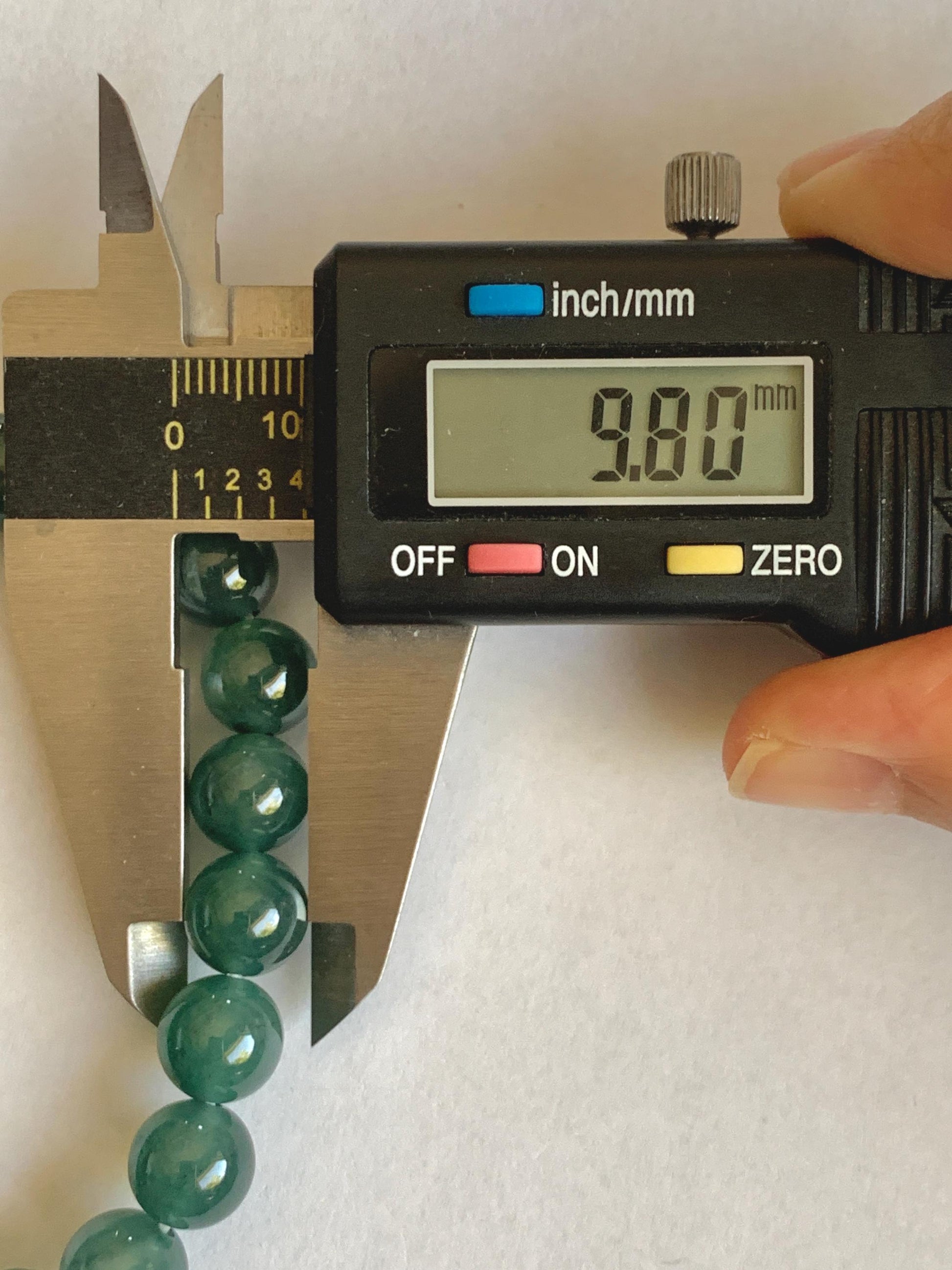 Natural Guatemalan Grade A Icy Translucent Dark Teal Blue Jade Jadeite Beaded Bracelet Stretchy 9.8mm 7.25” 31g 天然冰危深蓝绿翡翠圆珠手串 WSU268