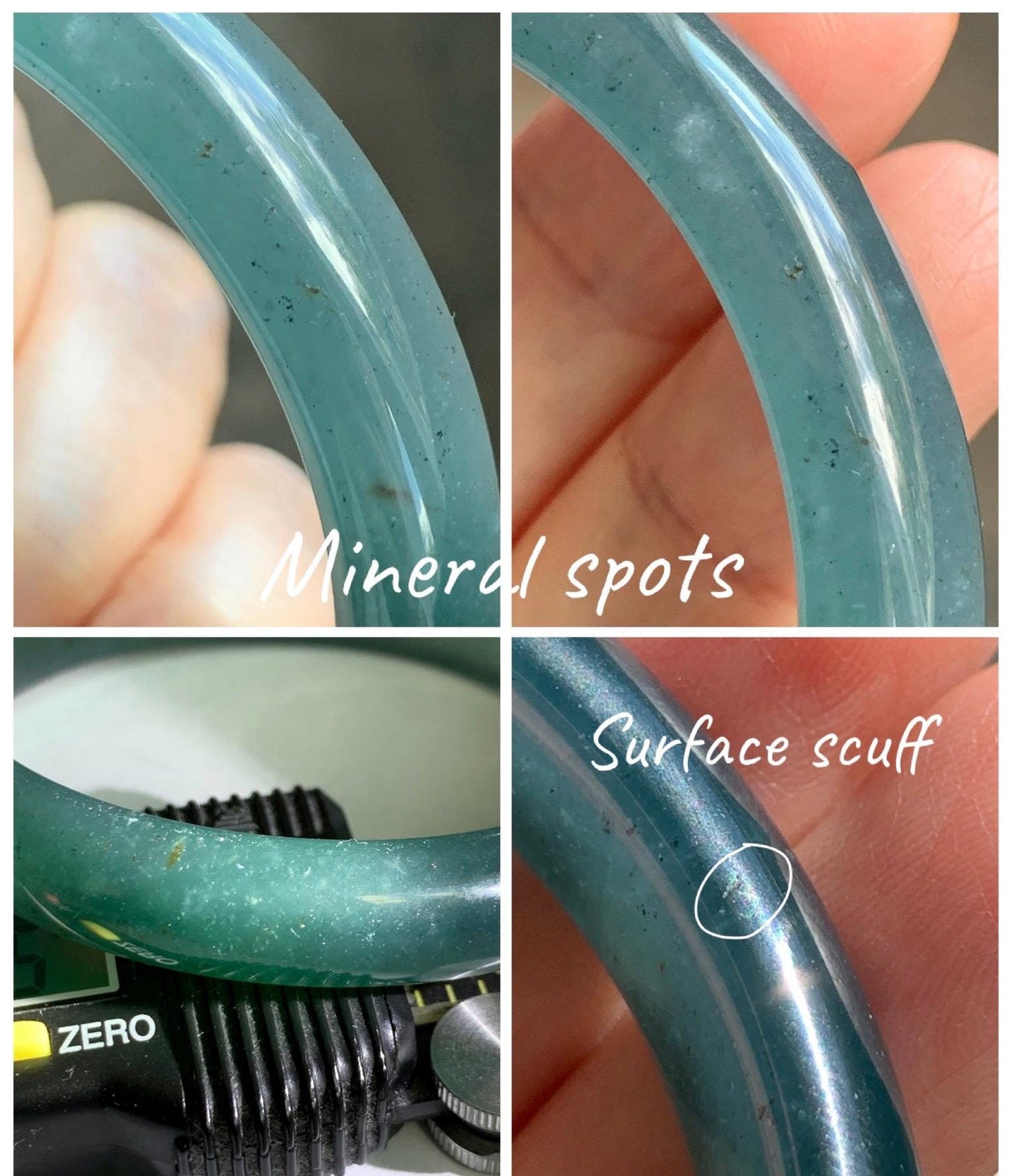 Certified Natural Grade A Guatemalan Icy Translucent Dark Aegean Blue Jade Jadeite Wide Bangle 56.7mm 7” 39g 天然冰危深蓝翡翠正圈宽版手镯 496