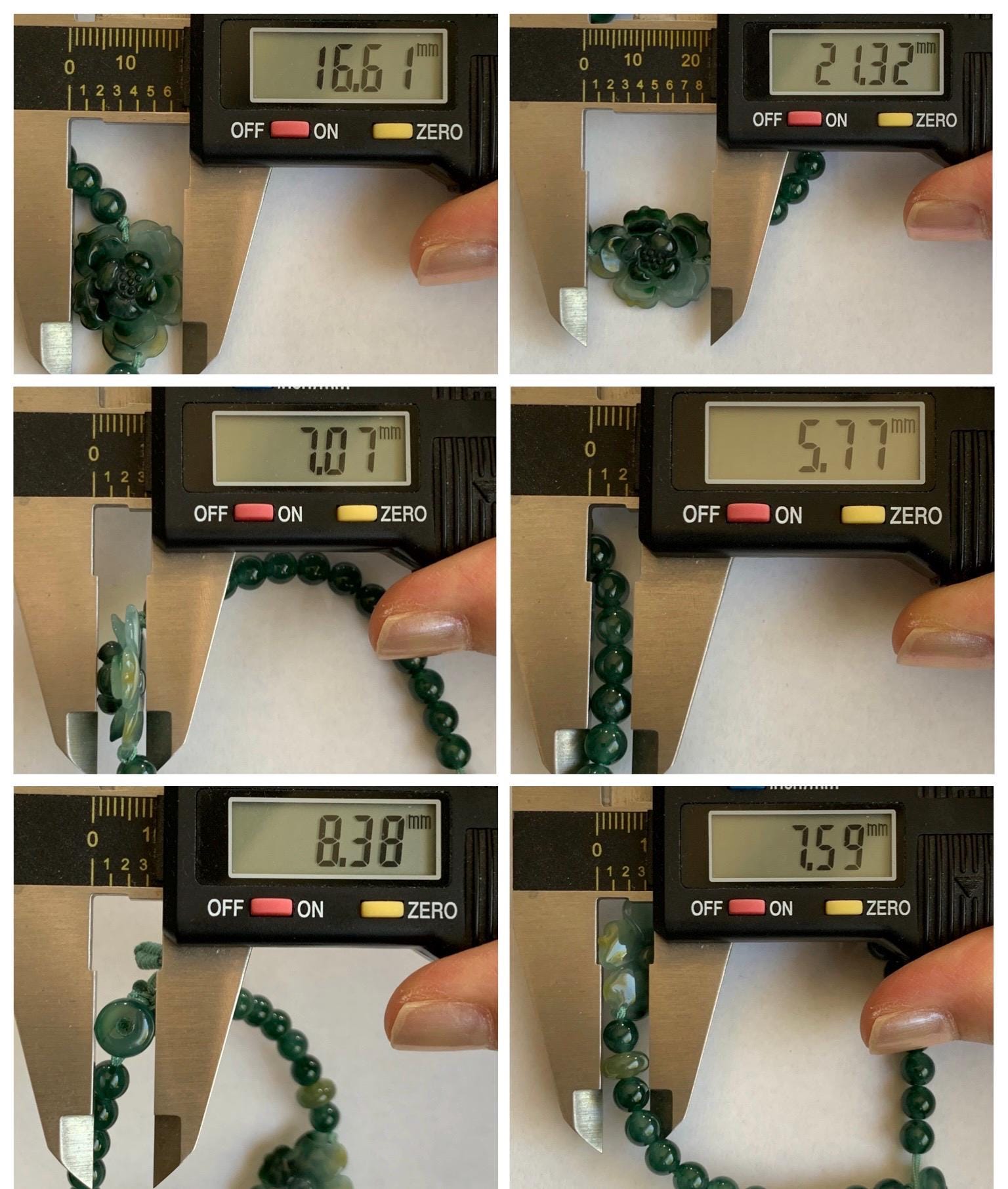 Natural Guatemalan Icy Translucent Dark Teal Yellow Marbled Jade Jadeite Lotus Flower Beaded Bracelet 6.5” 11g 天然冰危深蓝三彩翡翠莲花圆珠手串 WSC132