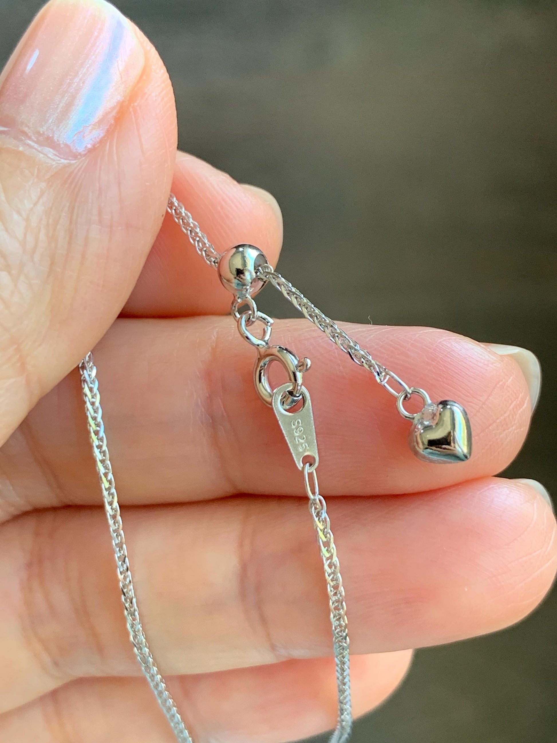 Natural Grade A Guatemalan Icy Translucent Dusty Teal Green Jade Jadeite Teardrop Pendant Necklace Sterling Silver 天然冰危蓝绿起光翡翠水滴项链 WSD121