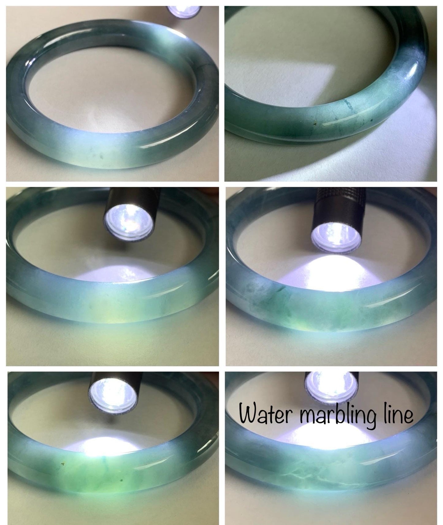 Certified Natural Grade A Guatemalan Icy Translucent Dusty Blueberry Blue Jade Jadeite Wide Bangle Bracelet 56.1mm 6.93” 天然冰危蓝莓紫翡翠粗圆条手镯 486