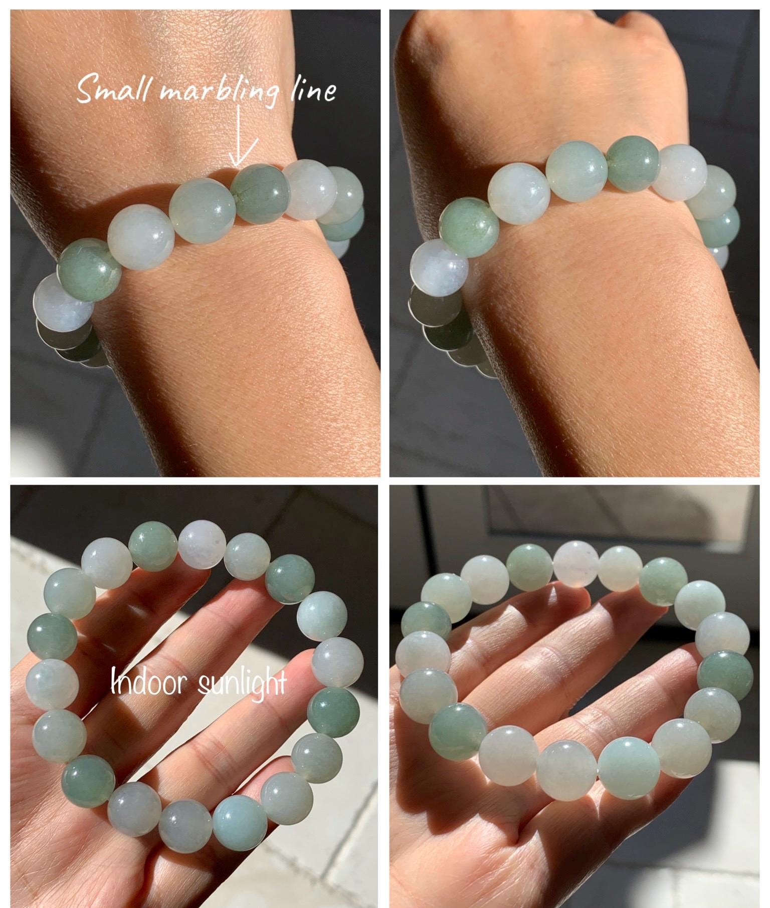 Certified Natural Grade A Icy Translucent Multicolored Jade Jadeite Large Beads Beaded Bracelet 11.6mm 8.25” 55.39g 天然冰胶多宝翡翠大卡手串 461