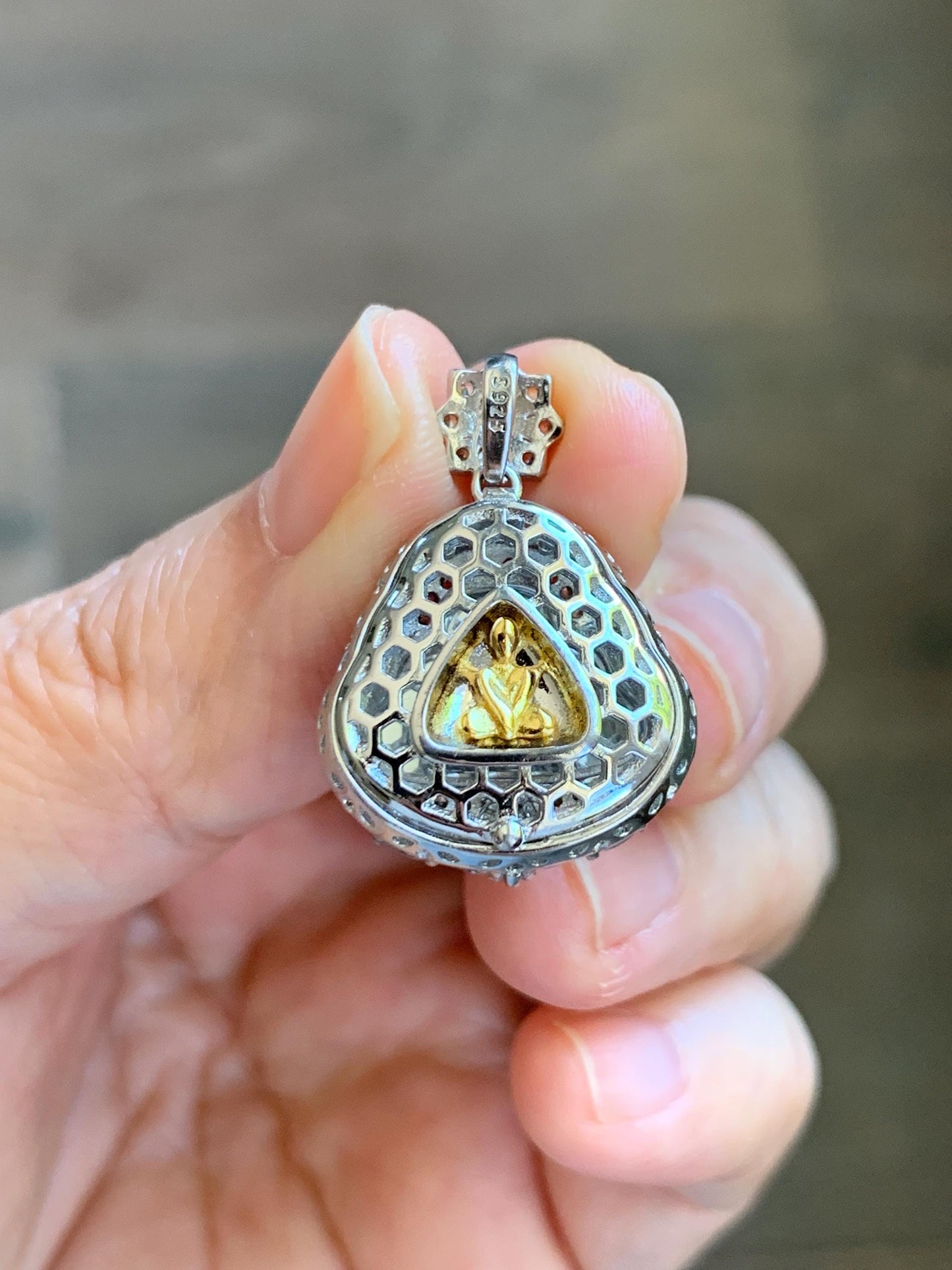 Certified Natural Grade A Guatemalan Icy Translucent Vibrant Green Jade Jadeite Buddha Pendant Sterling Silver 5.11g 天然冰危绿翡翠佛公吊坠 442