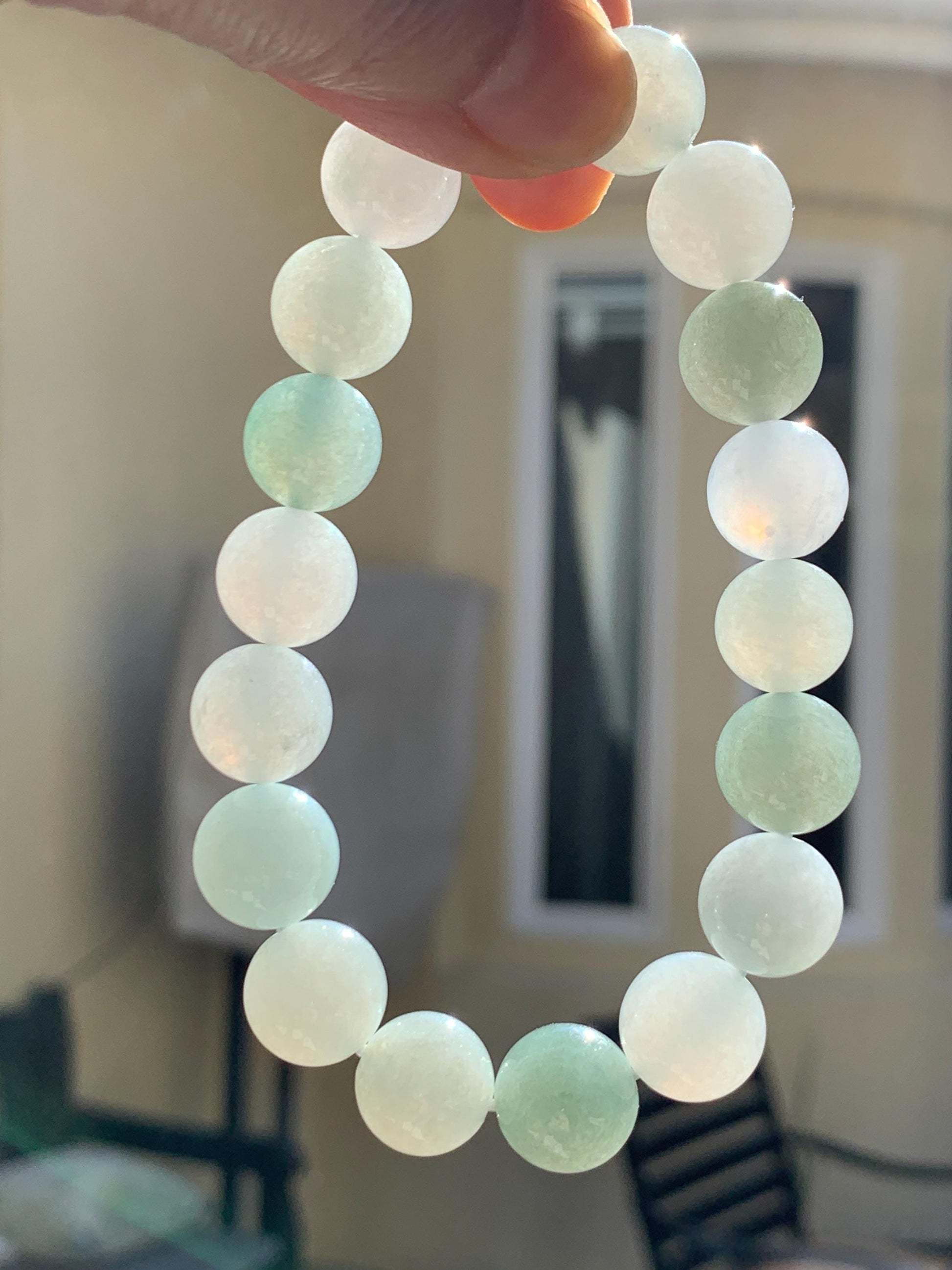 Certified Natural Grade A Icy Translucent Multicolored Jade Jadeite Large Beads Beaded Bracelet 11.6mm 8.25” 55.39g 天然冰胶多宝翡翠大卡手串 461