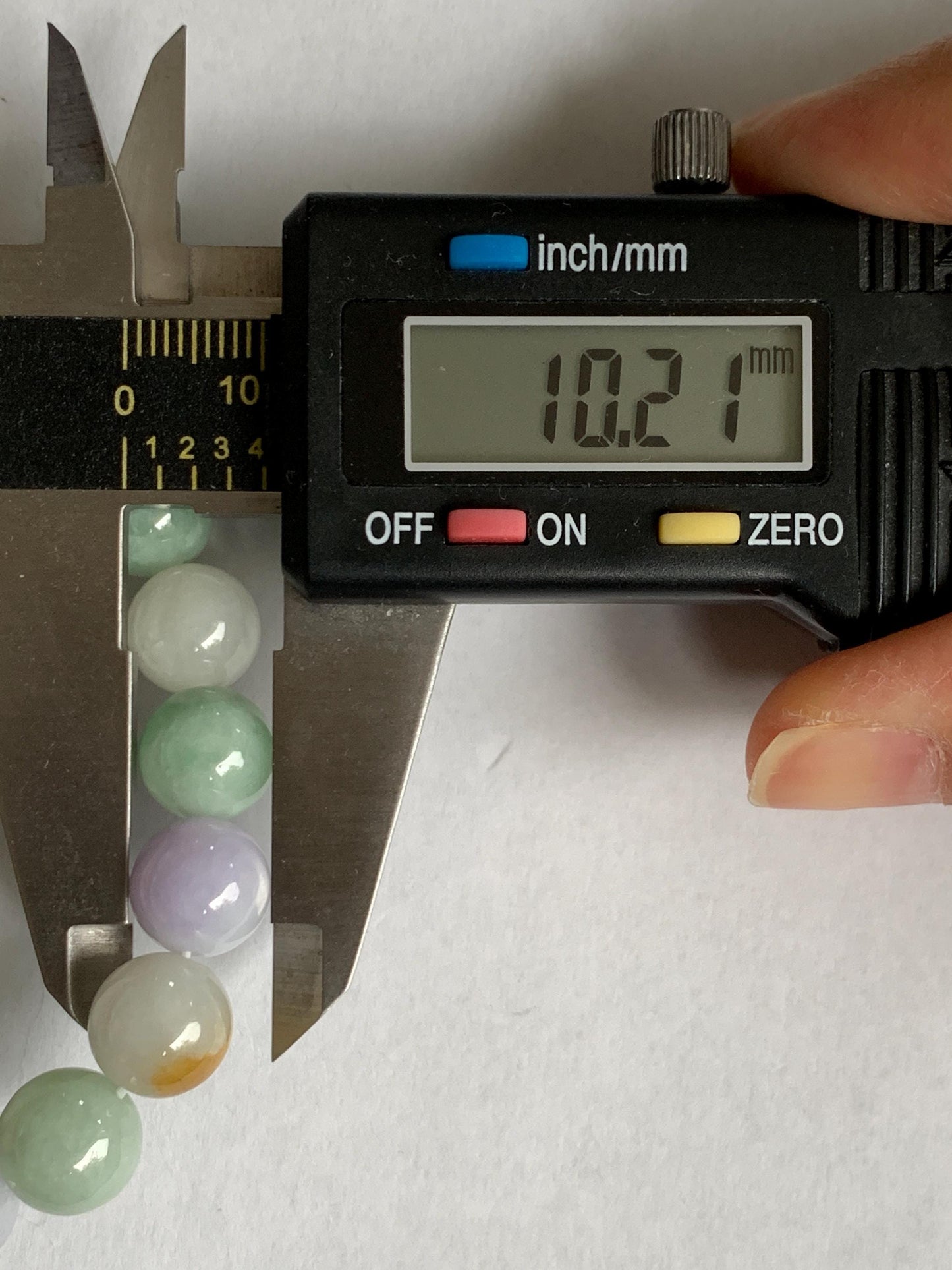 Natural Grade A Icy Translucent Multicolored Jade Jadeite Round Beads Beaded Bracelet Stretchy 10mm 7” 34g 天然多宝翡翠圆珠手串 MDB294