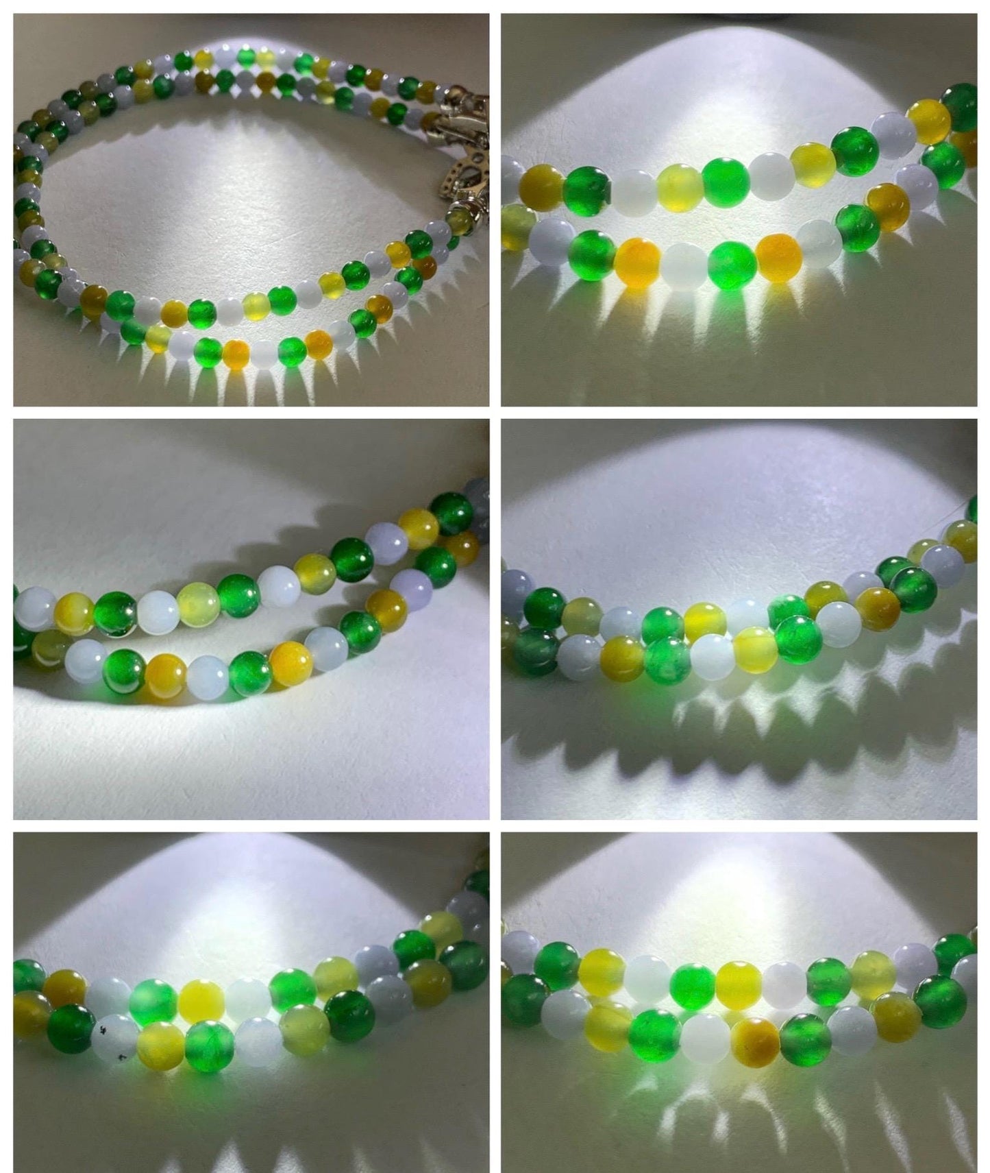 Natural Grade A Icy Translucent Vibrant Multicolored Jade Jadeite Petite Beads Beaded Bracelet 3.5mm 7.5”-7.75” 5g 天然冰多宝翡翠小珠手串 MXB660
