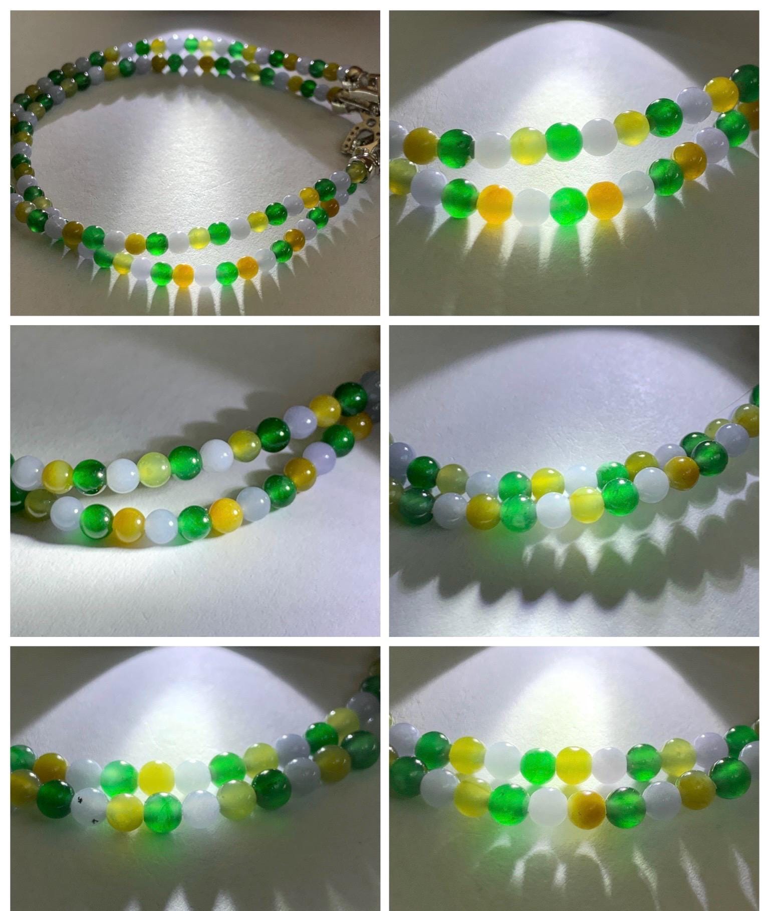 Natural Grade A Icy Translucent Vibrant Multicolored Jade Jadeite Petite Beads Beaded Bracelet 3.5mm 7.5”-7.75” 5g 天然冰多宝翡翠小珠手串 MXB660