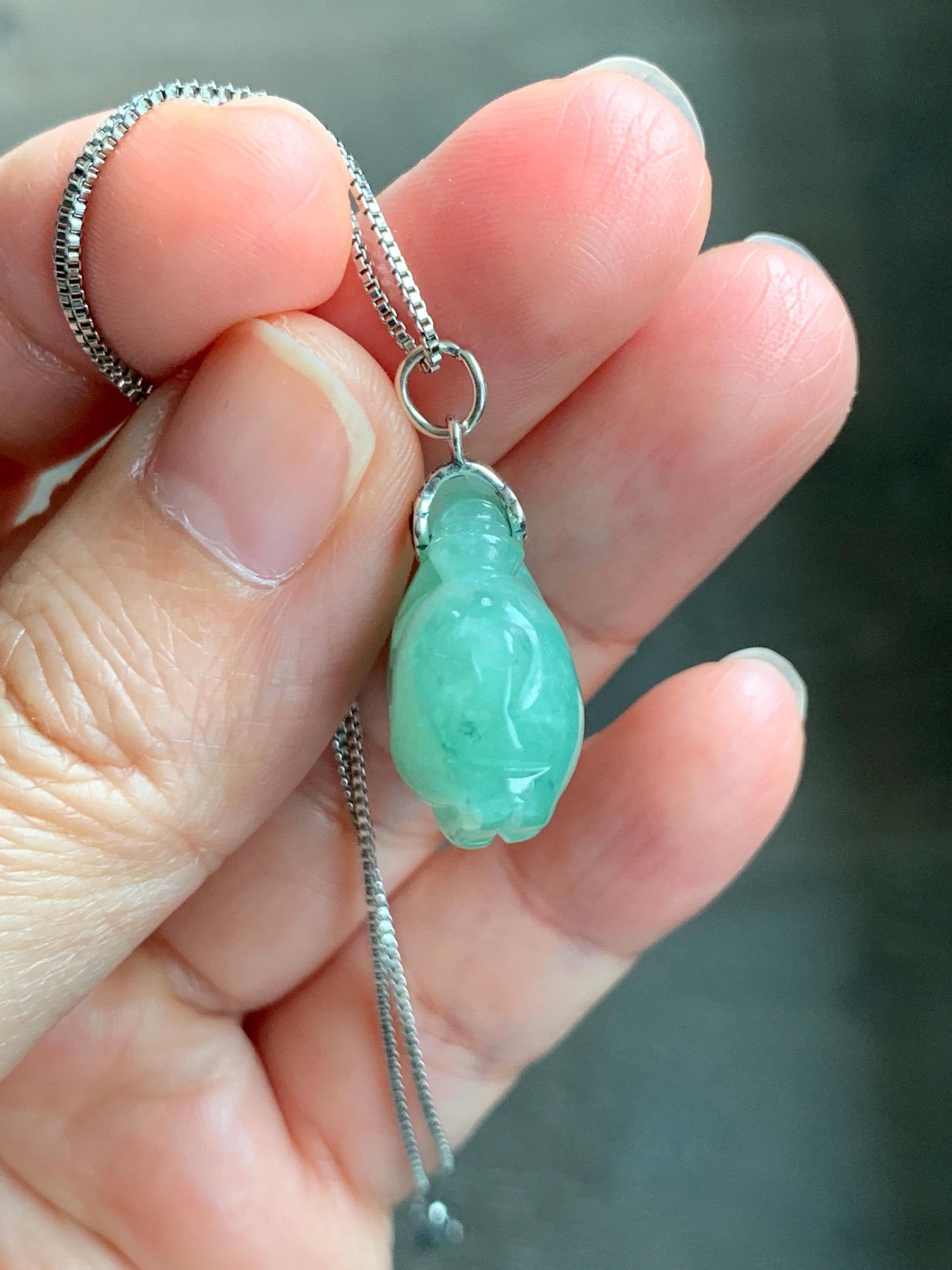 Natural Grade A Icy Translucent Icy Light Apple Green Jade Jadeite Carved Tang Horse Pendant Sterling Silver 8g 天然冰浅果绿翡翠唐马银镶吊坠 MGL160B