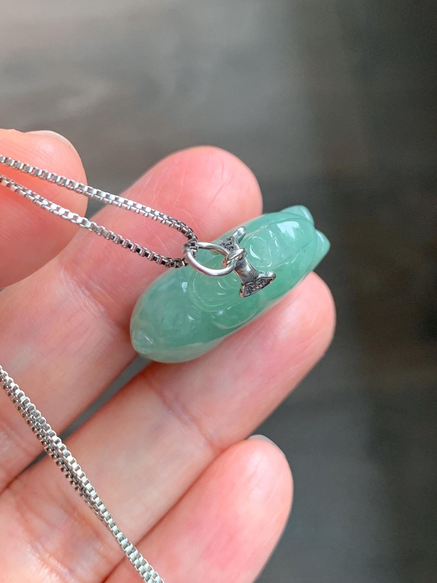 Natural Grade A Icy Translucent Icy Light Apple Green Jade Jadeite Carved Tang Horse Pendant Sterling Silver 8g 天然冰浅果绿翡翠唐马银镶吊坠 MGL160B