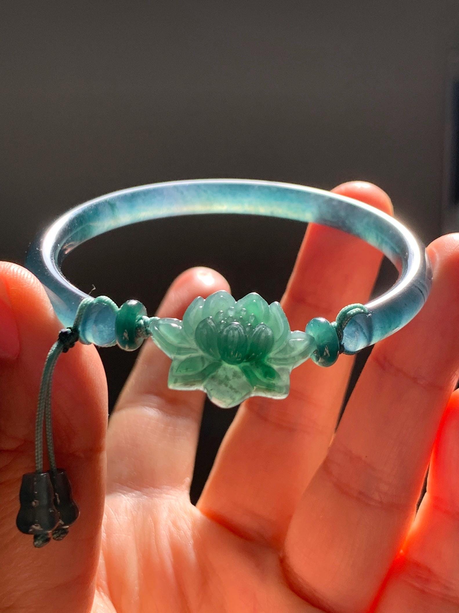 Certified Natural Grade A Guatemalan Icy Highly Translucent Dark Aegean Blue Jade Jadeite Bangle Bracelet 53.8mm 6.65” 17g 天然冰胶危牛仔蓝翡翠开口手镯605