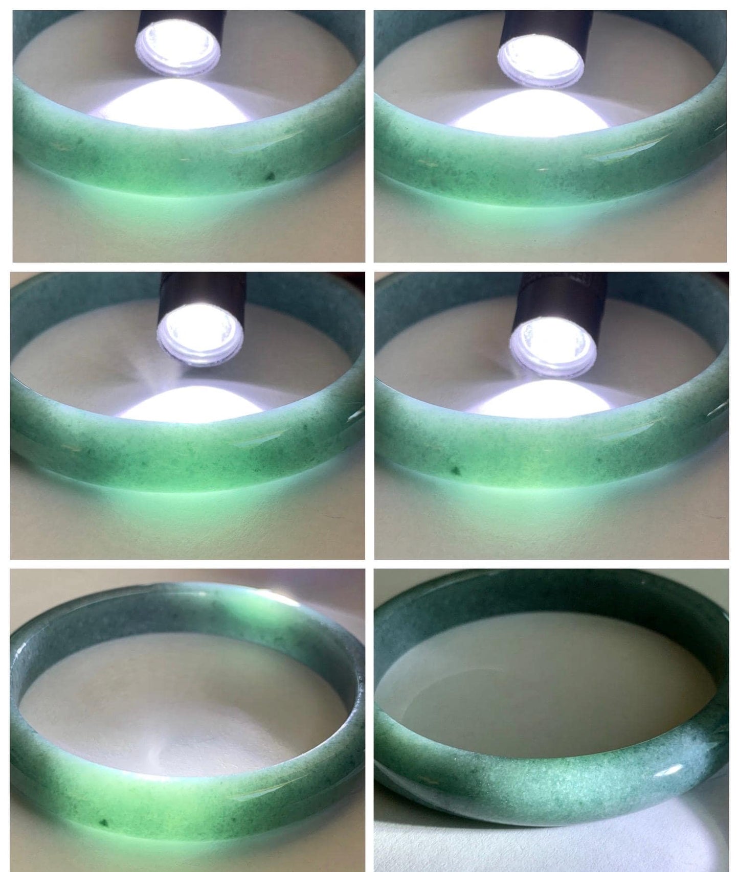 Certified Natural Grade A Guatemalan Icy Translucent Dusty Blue Jade Jadeite Wide Bangle Bracelet 62.28mm 7.7" 45g 天然危蓝糯种翡翠正圈手镯 1231