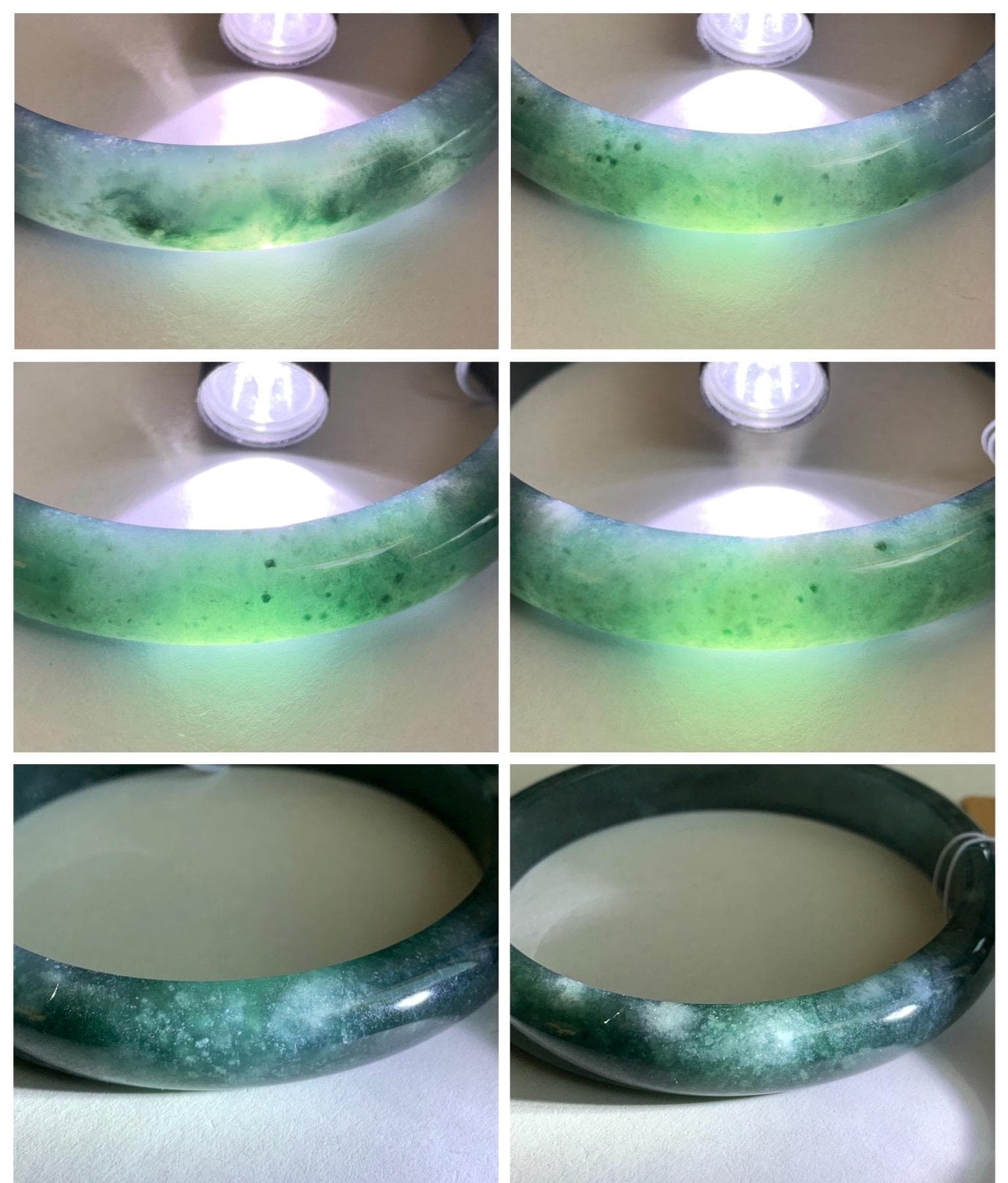 Certified Natural Grade A Guatemalan Icy Translucent Dark Teal Blue Jade Jadeite Wide Bangle Bracelet 68.11mm 8.42" 57.57g 天然冰危深蓝翡翠正圈手镯 1196