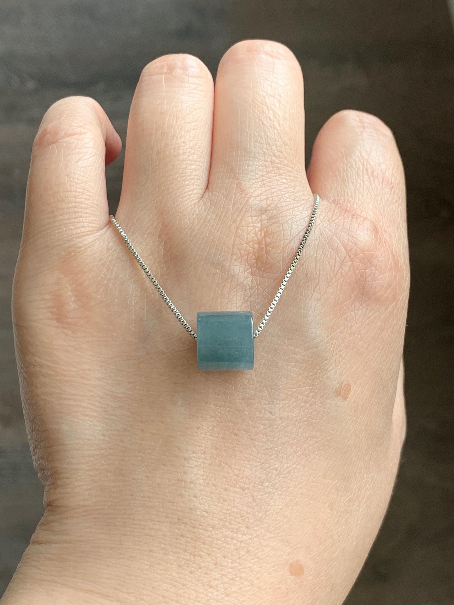 Natural Grade A Guatemalan Icy Translucent Dusty Blue Jade Jadeite Six Word Mantra Band Ring Pendant & Barrel Bead 天然冰危浅蓝翡翠六字戒桶珠 WLZ160A