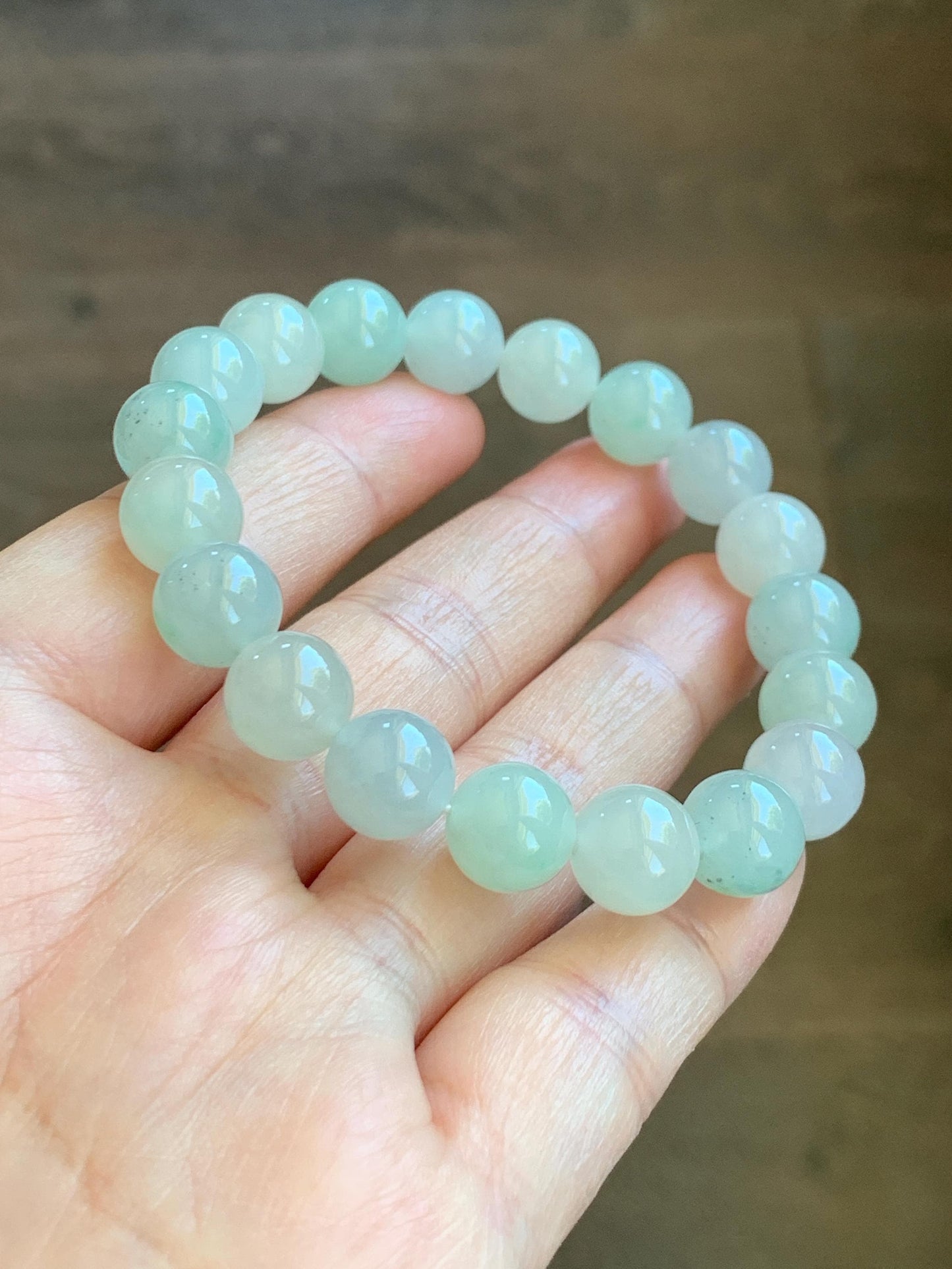 Certified Natural Grade A Icy Translucent Pastel Multicolored Jade Jadeite Beads Beaded Bracelet Stretchy 10mm 7” 32.7g 天然冰胶浅多宝翡翠大卡手串 1166