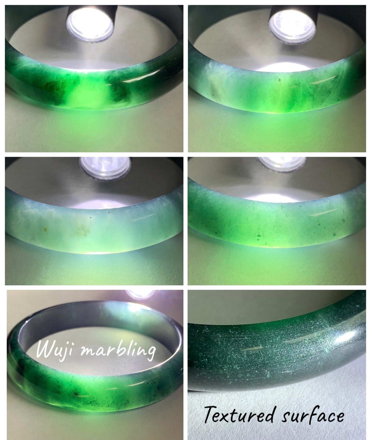 Certified Natural Grade A Guatemalan Icy Translucent Dark Teal Green Jade Jadeite Wide Bangle 57.81mm 7.15” 41g 天然冰危深蓝绿翡翠正圈宽版手镯 1203