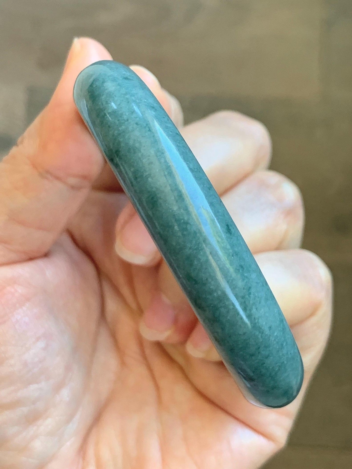 Certified Natural Grade A Guatemalan Icy Translucent Dusty Blue Jade Jadeite Wide Bangle Bracelet 58.33mm 7.21" 45.53g 天然危蓝糯种翡翠正圈手镯 1239