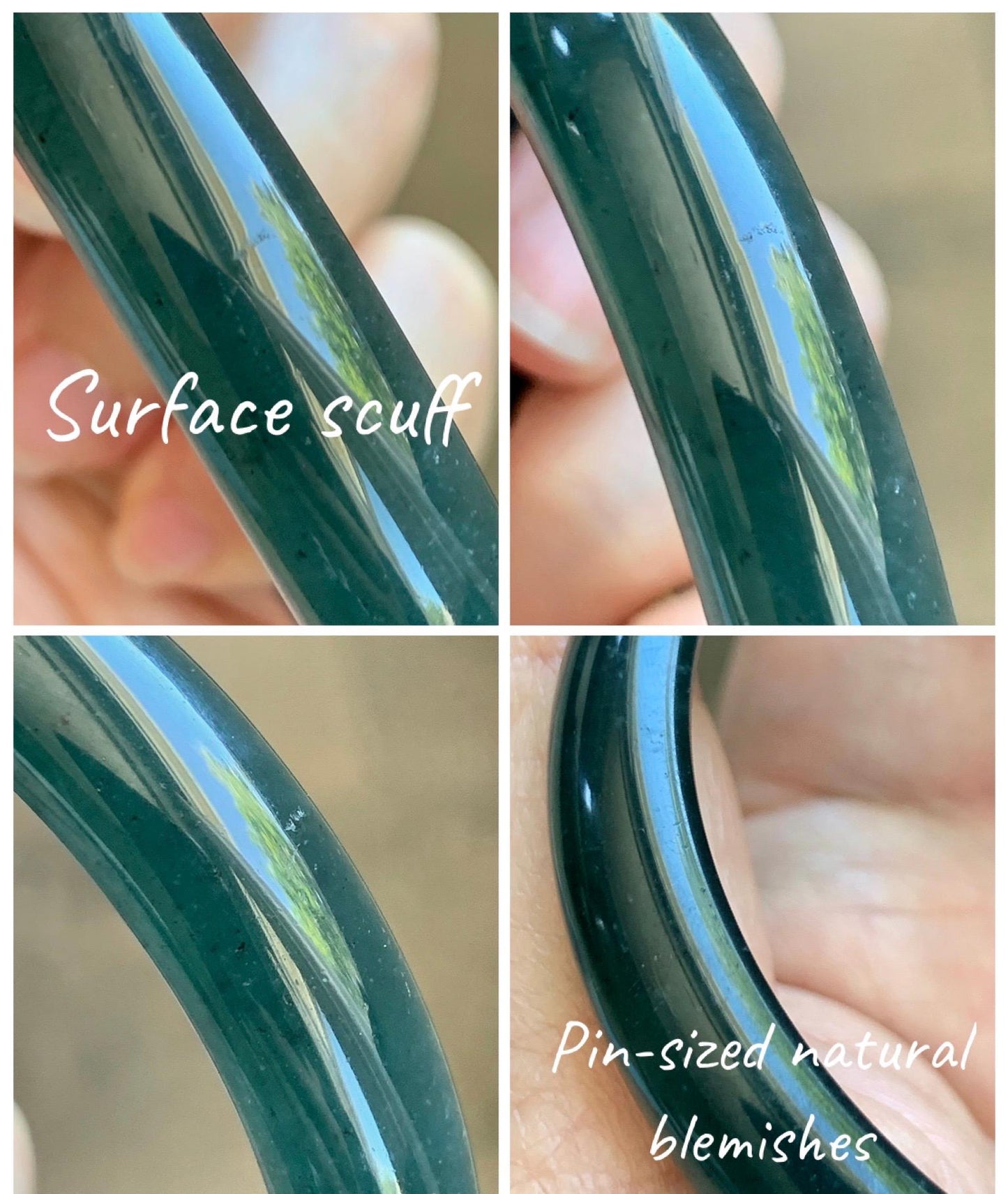 Certified Natural Grade A Guatemalan Icy Translucent Dark Teal Blue Jade Jadeite Wide Bangle 58.52mm 7.23” 38.79g 天然冰危深蓝绿翡翠正圈宽版手镯 1216