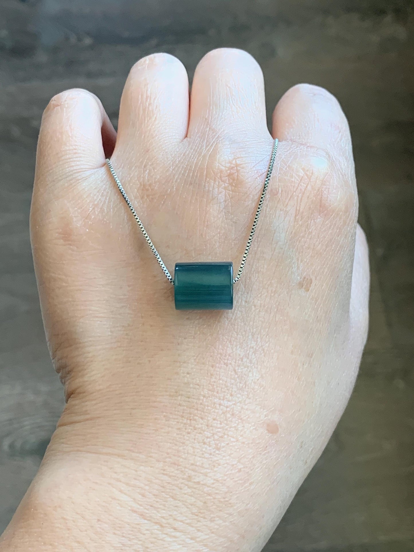 Natural Grade A Guatemalan Icy Translucent Dark Teal Blue Jade Jadeite Carved Shan Shui Band Ring Pendant & Barrel Bead 天然冰危深蓝绿翡翠山水戒圈WSX160B
