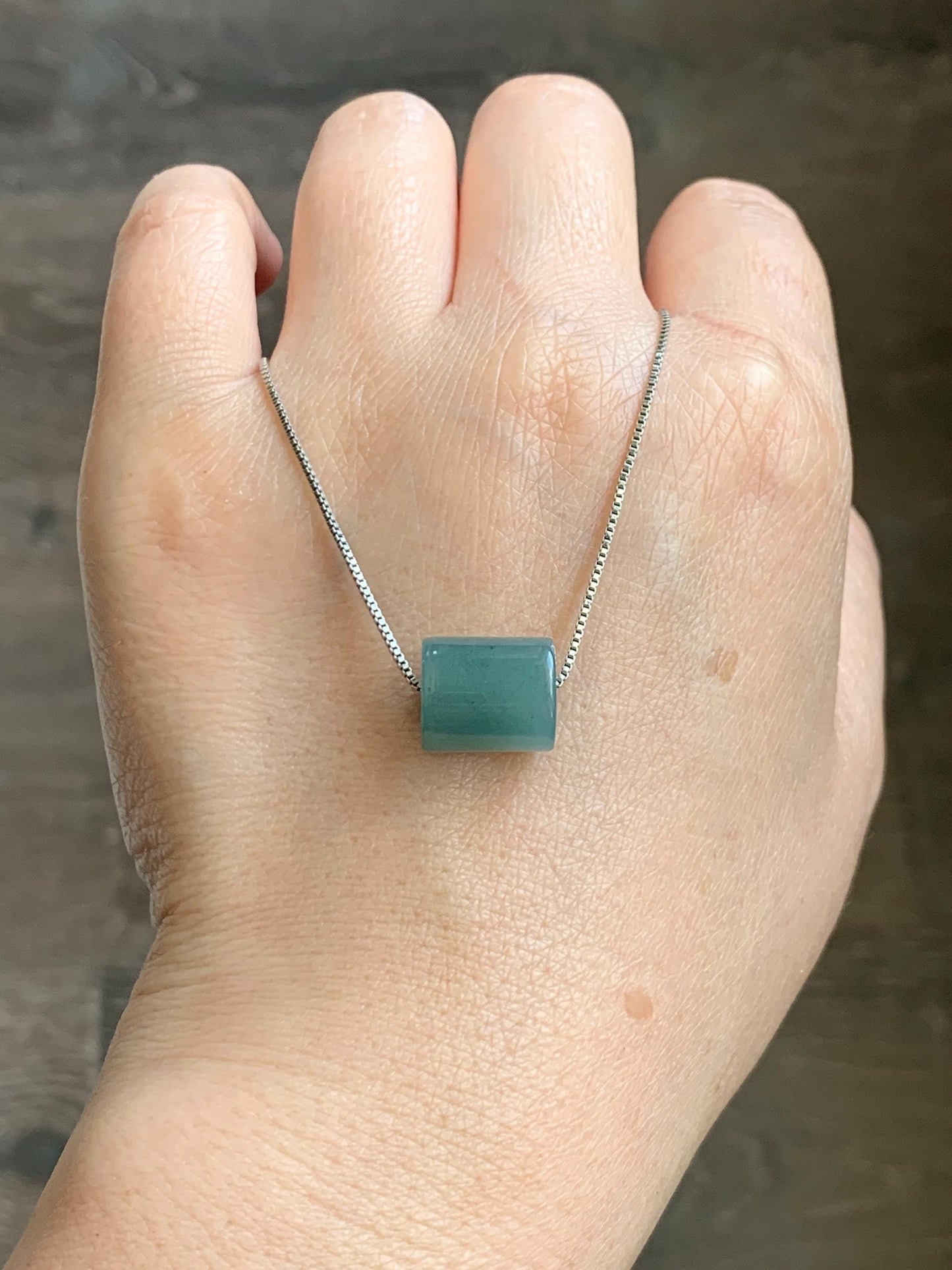 Natural Grade A Guatemalan Icy Translucent Light Teal Jade Jadeite Six Word Mantra Band Ring Pendant & Barrel Bead 天然冰危浅蓝绿翡翠六字戒桶珠 WLZ160B