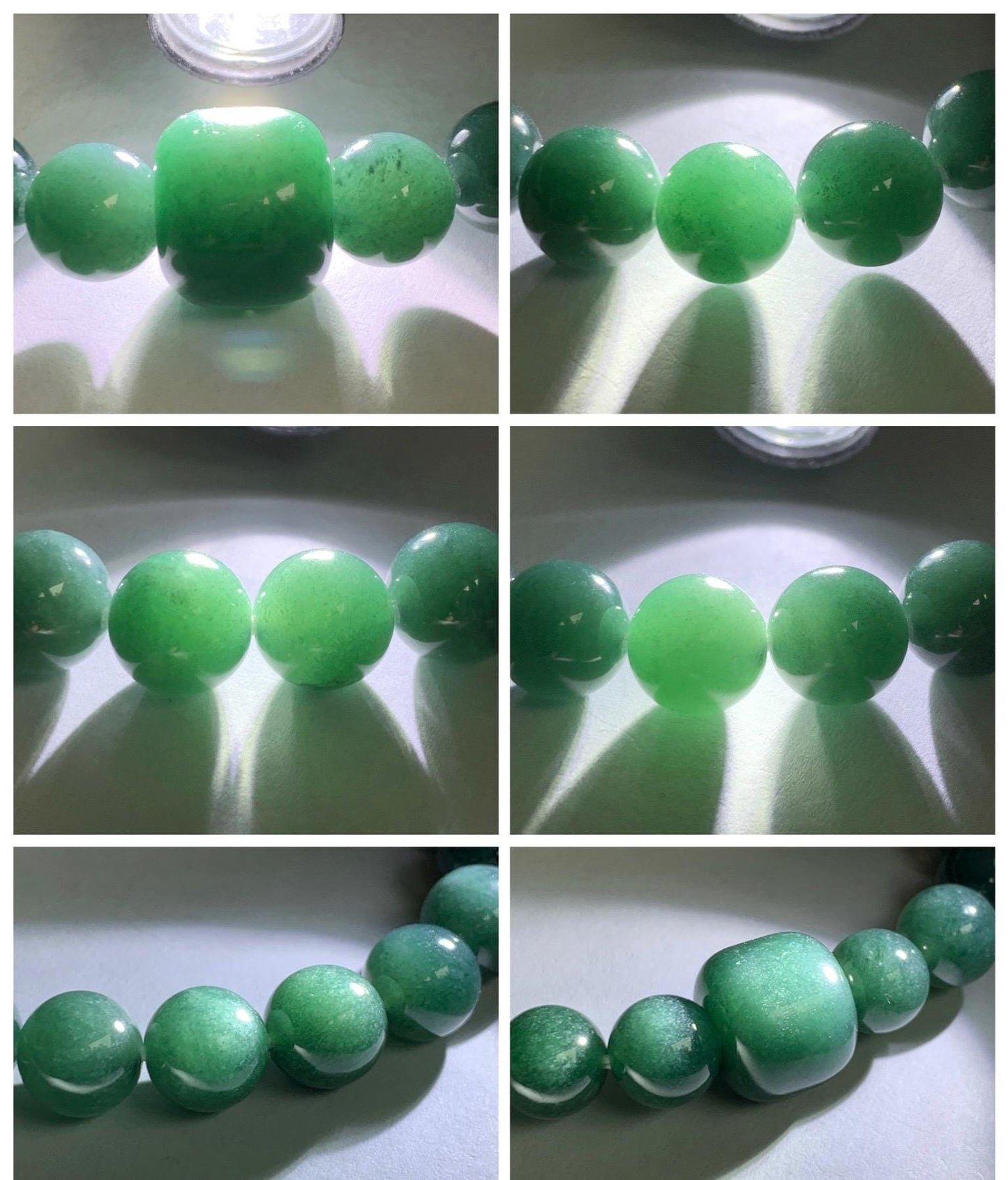 Natural Grade A Guatemalan Translucent Dark Teal Jade Jadeite Beaded Bracelet Stretchy 9.7mm 7.75” 36g 天然危糯种深蓝绿翡翠圆珠手串 WSHL150