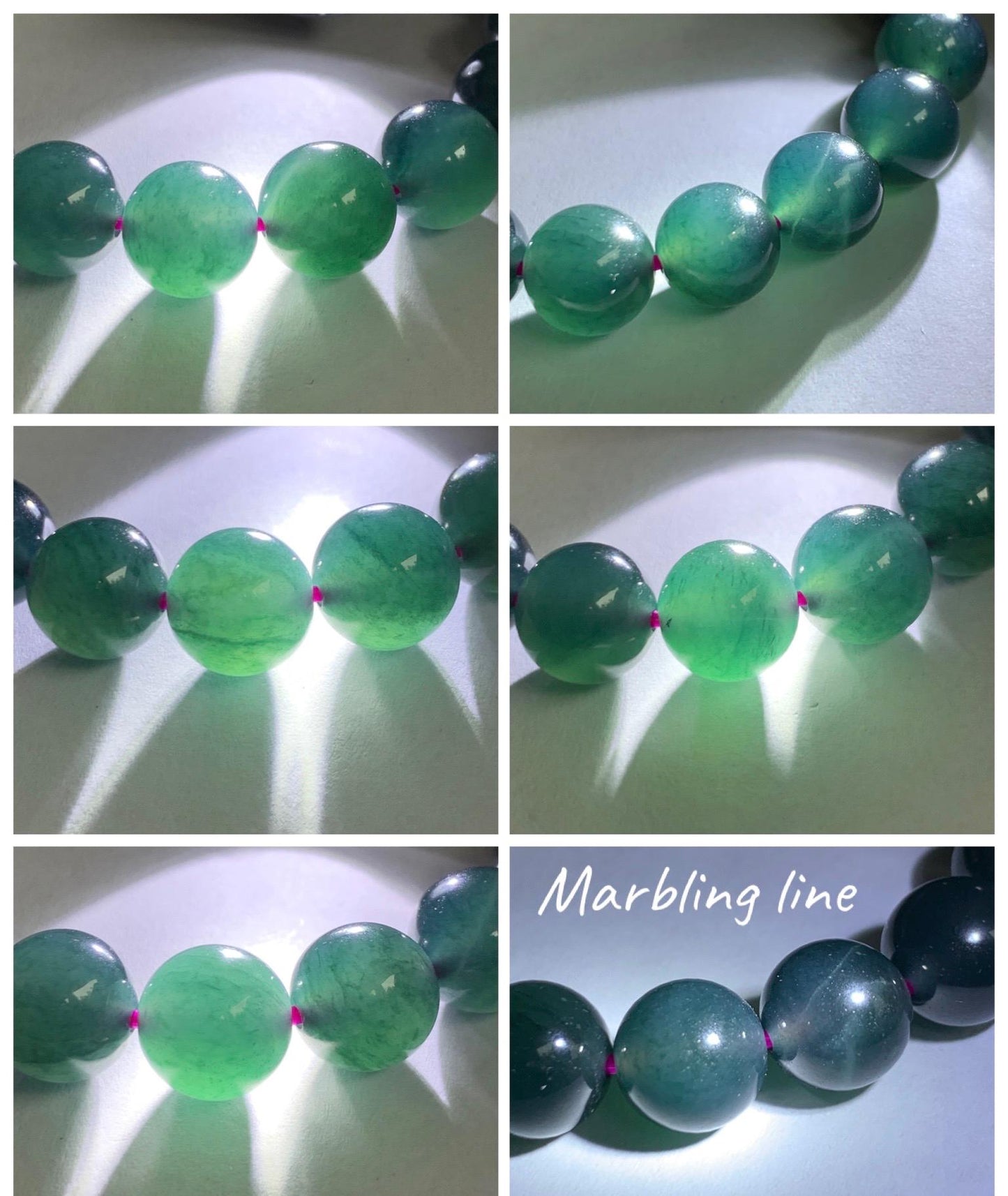 Natural Guatemalan Grade A Icy Translucent Dark Teal Blue Jade Jadeite Beaded Bracelet Stretchy 9.8mm 7” 31g 天然冰危深蓝绿翡翠圆珠手串 WSF275