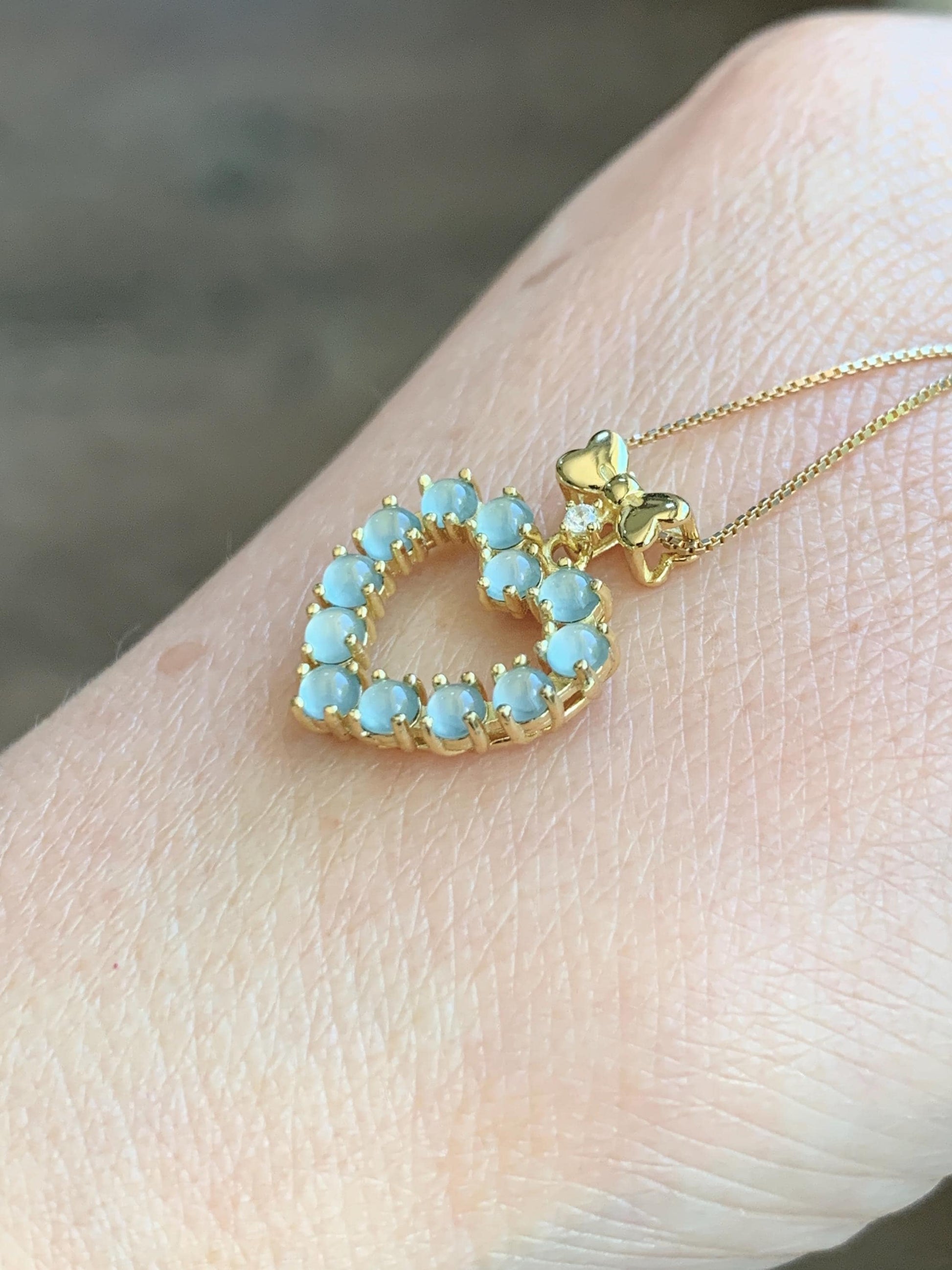 Natural Grade A Guatemalan Icy Highly Translucent Pastel Teal Blue Jade Jadeite Heart Pendant Sterling Silver 天然冰危淡蓝翡翠爱心吊坠 WBH88