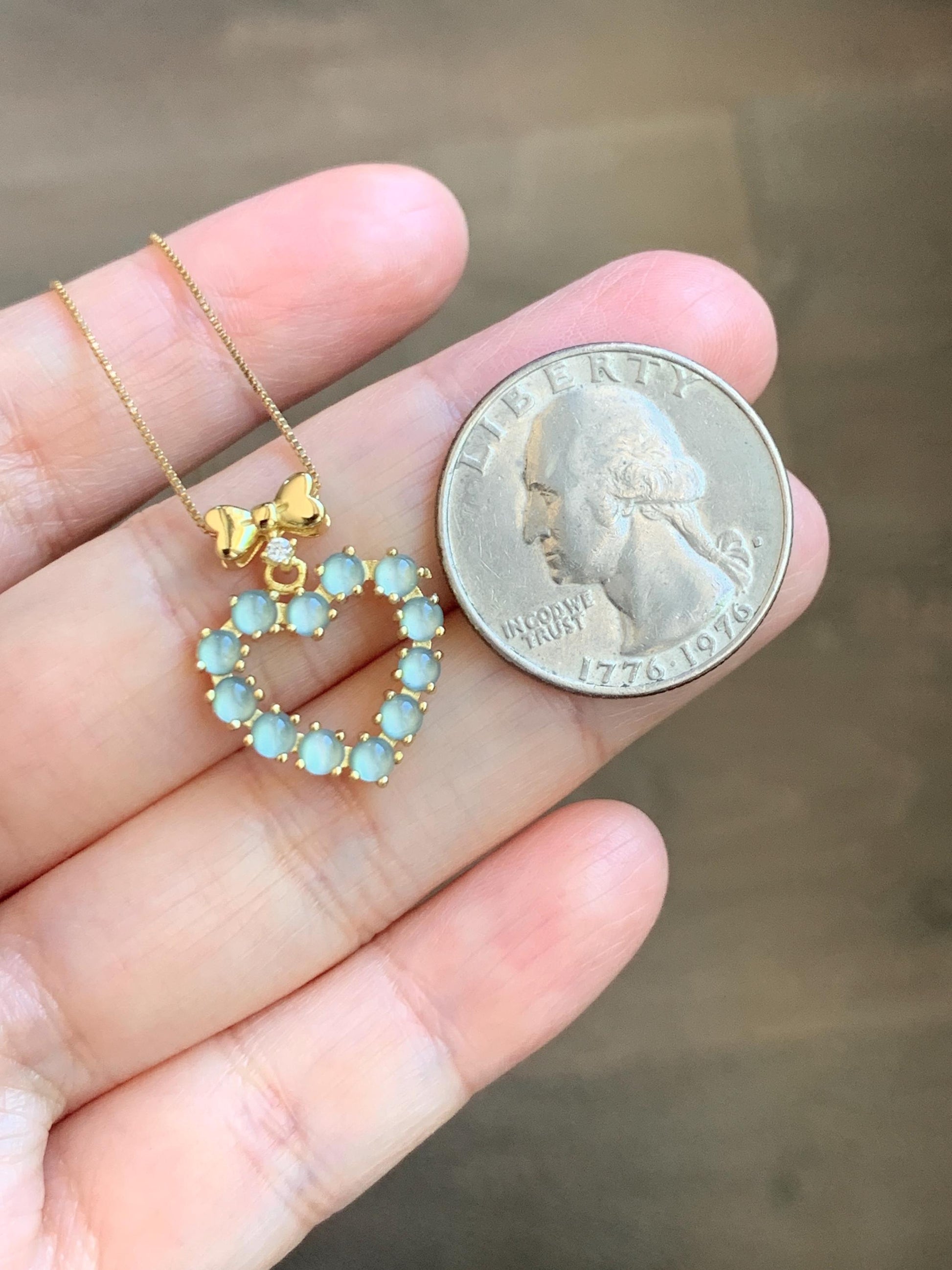 Natural Grade A Guatemalan Icy Highly Translucent Pastel Teal Blue Jade Jadeite Heart Pendant Sterling Silver 天然冰危淡蓝翡翠爱心吊坠 WBH88