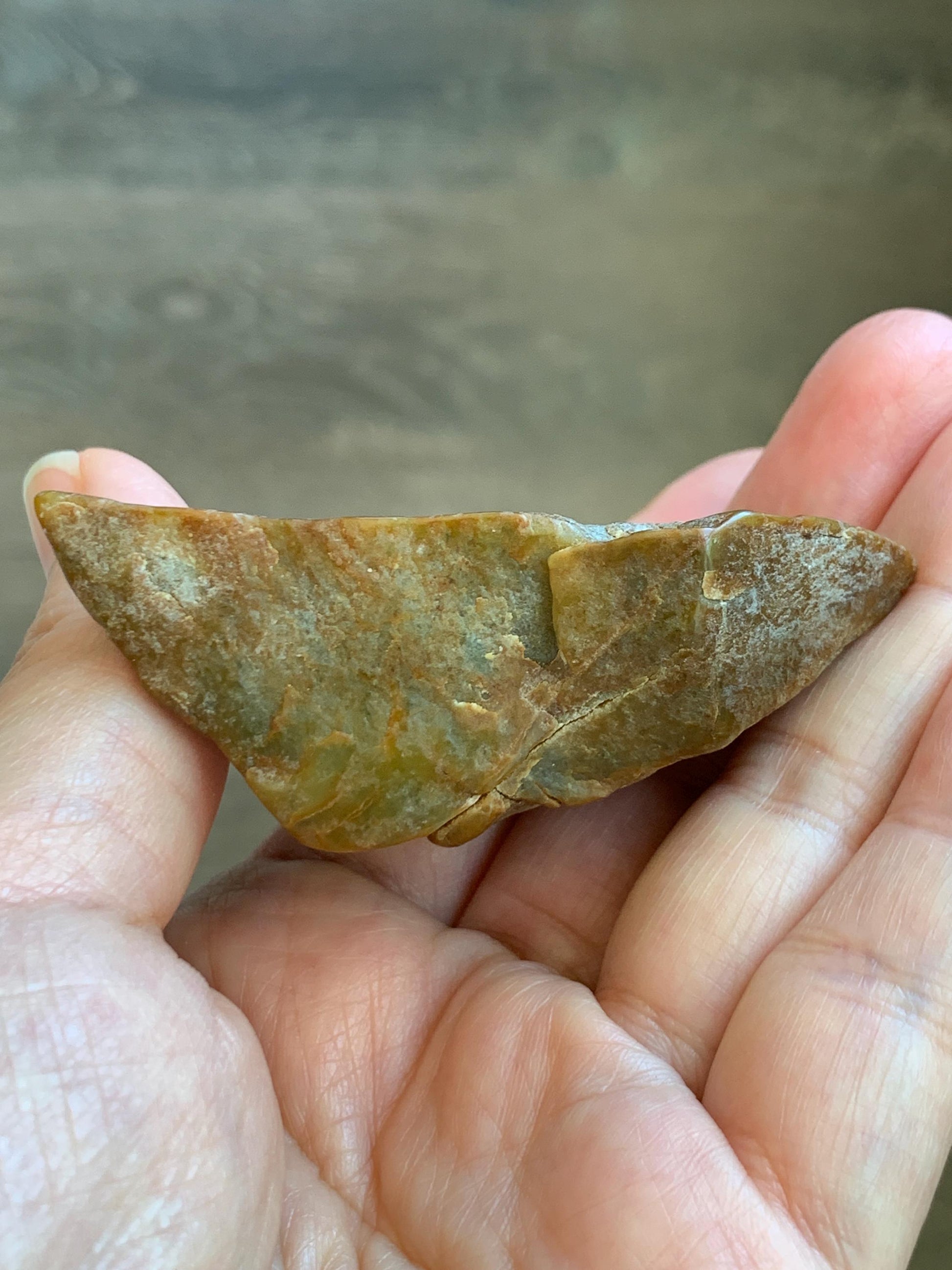 Grade A Natural Guatemalan Yellow Jade Jadeite with Brown Rind Dragon Carved Rock Tea Pet Pal Home Decor Book End 73g 天然冰危翡翠皮壳料龙头雕茶宠 WSS125