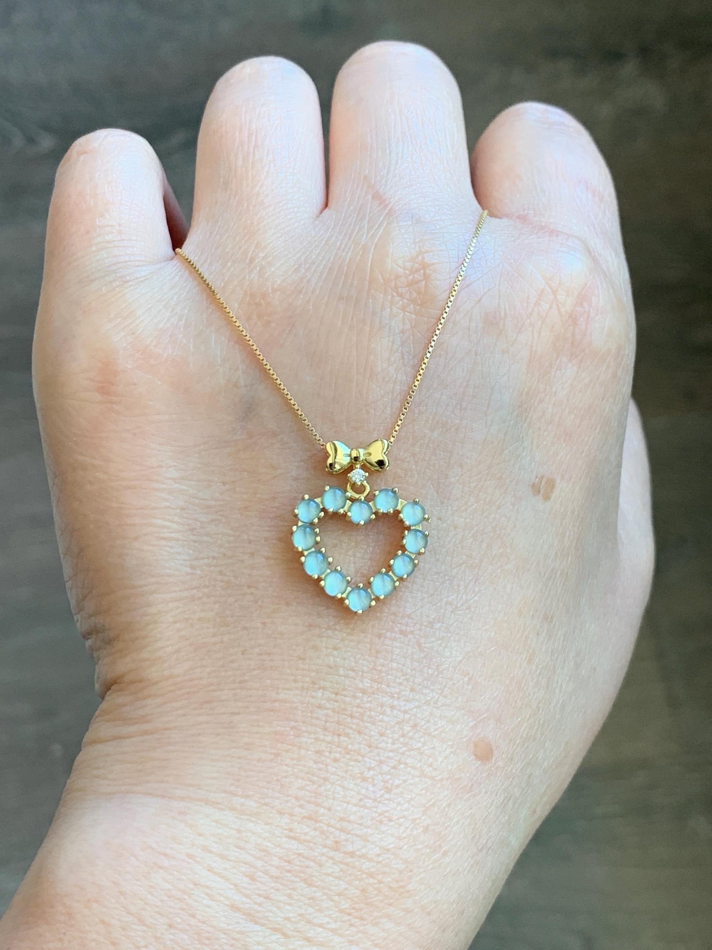 Natural Grade A Guatemalan Icy Highly Translucent Pastel Teal Blue Jade Jadeite Heart Pendant Sterling Silver 天然冰危淡蓝翡翠爱心吊坠 WBH88