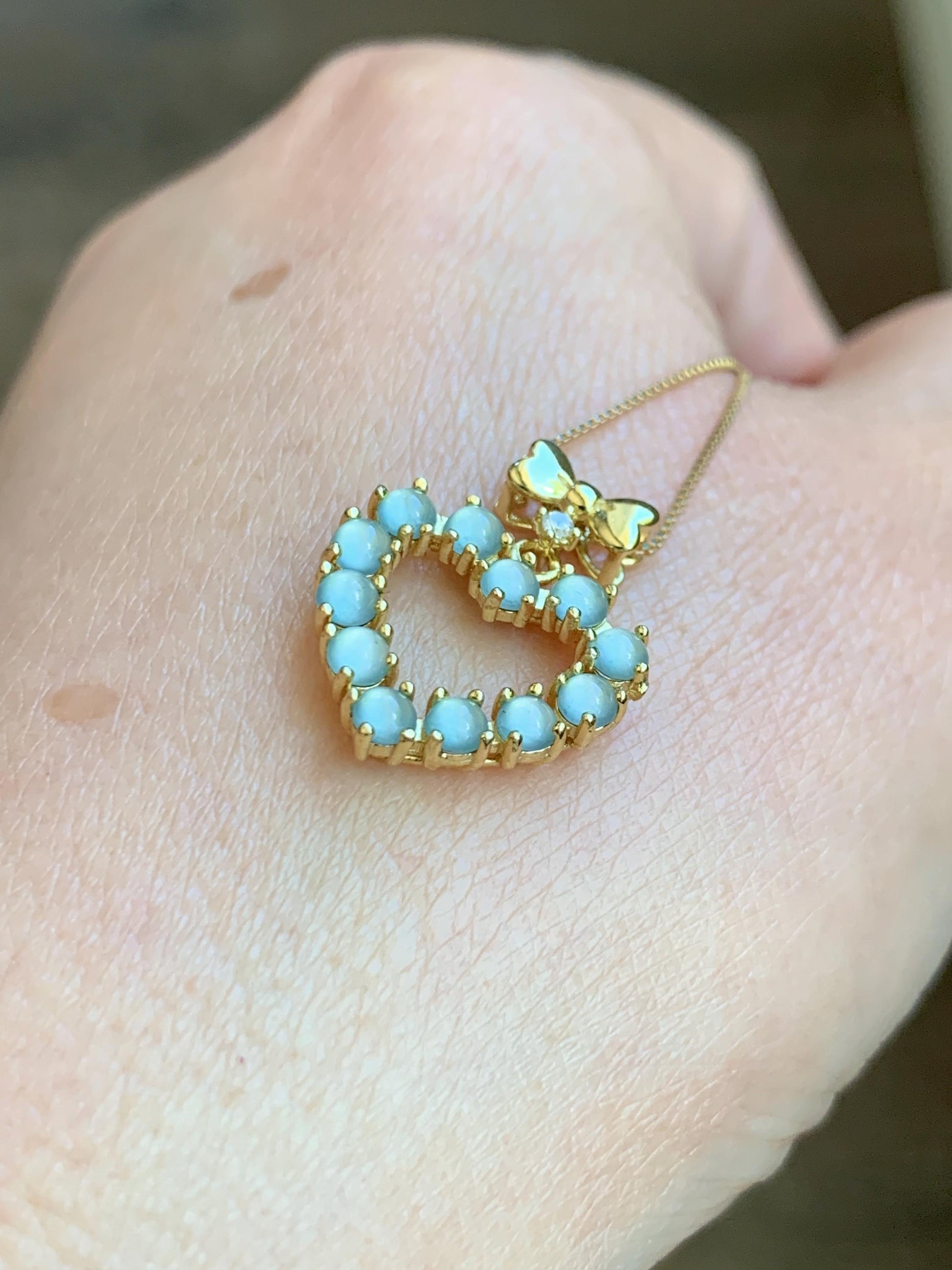 Natural Grade A Guatemalan Icy Highly Translucent Pastel Teal Blue Jade Jadeite Heart Pendant Sterling Silver 天然冰危淡蓝翡翠爱心吊坠 WBH88