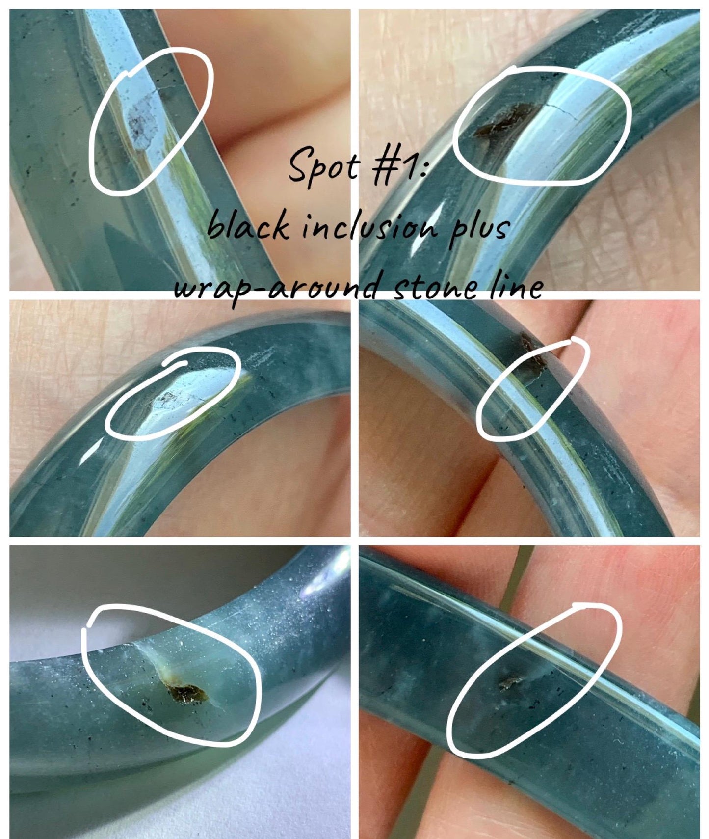 Certified Natural Grade A Guatemalan Icy Translucent Dark Teal Blue Wuji Jade Jadeite Wide Bangle 57.9mm 7.15” 36.9g 天然冰危深蓝绿翡翠正圈手镯1213 AS IS